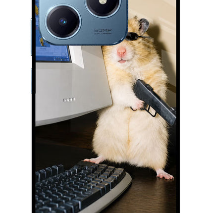 Hacker Hamster Realme Narzo N63 Glass Case