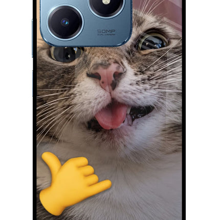 Silly Cat Call Realme Narzo N63 Glass Case
