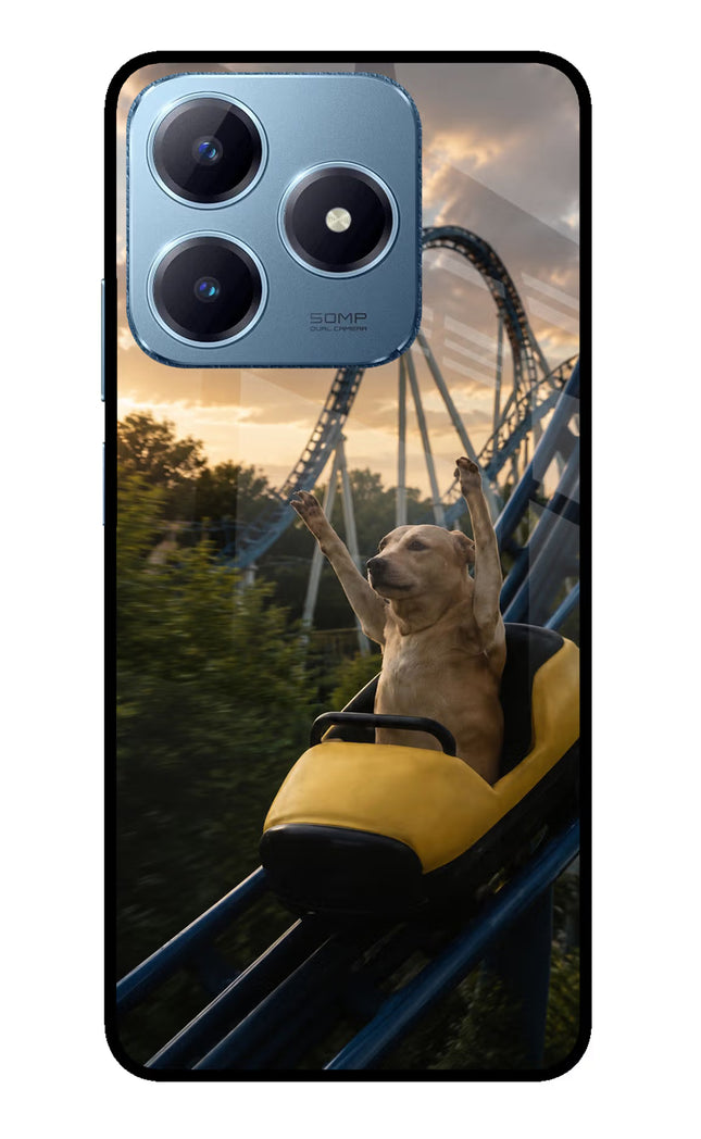 Rollercoaster Dog Realme Narzo N63 Glass Case