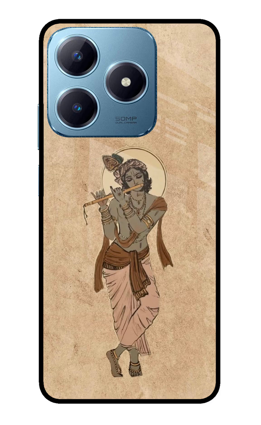 Krishna Realme Narzo N63 Back Cover, Glass case
