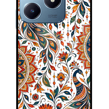 White Mayura Realme Narzo N63 Glass Case