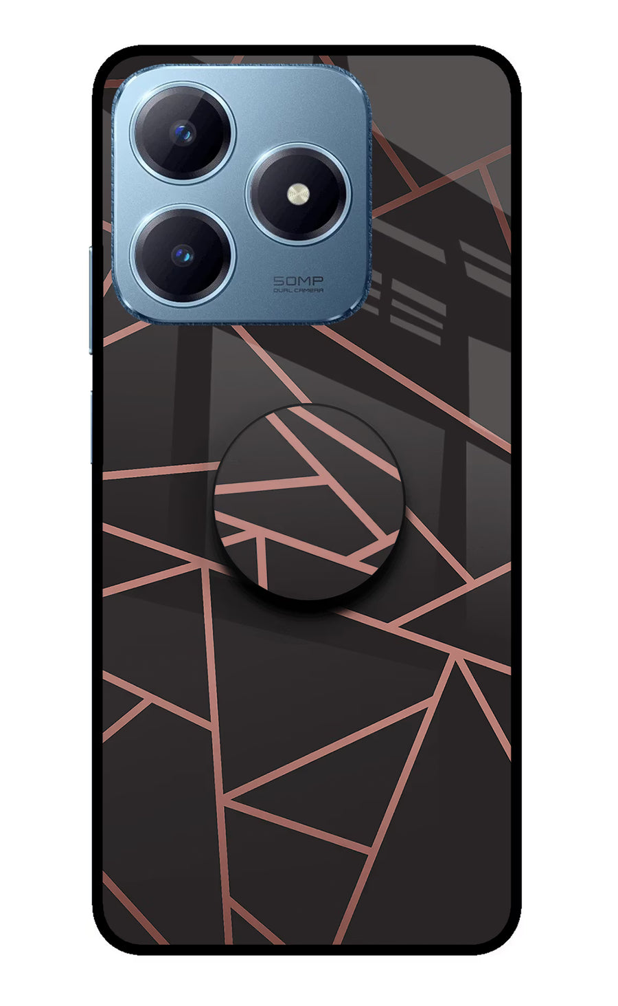 Geometric Pattern Realme Narzo N63 Pop Case, Glass case
