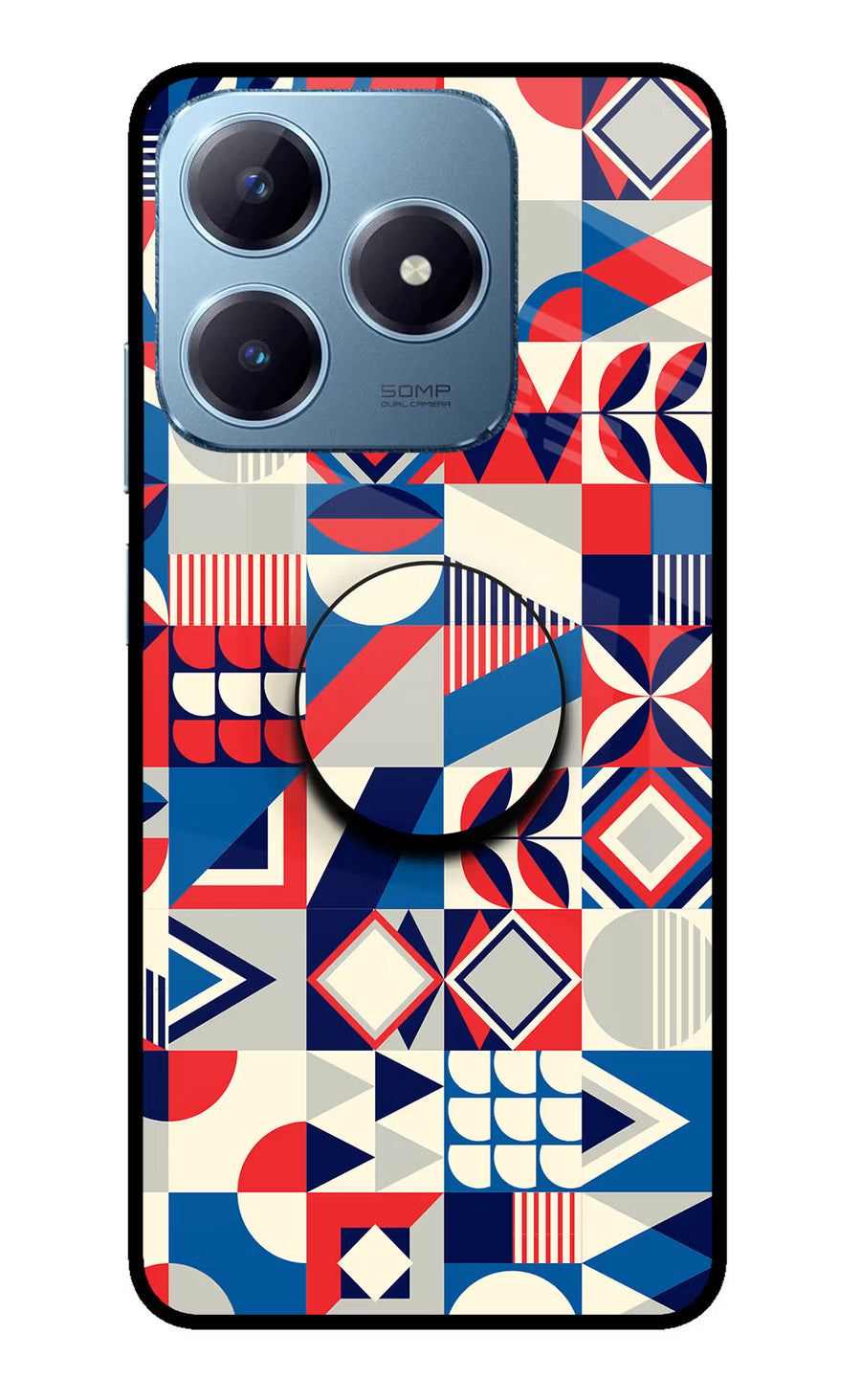 Colorful Pattern Realme Narzo N63 Pop Case, Glass case