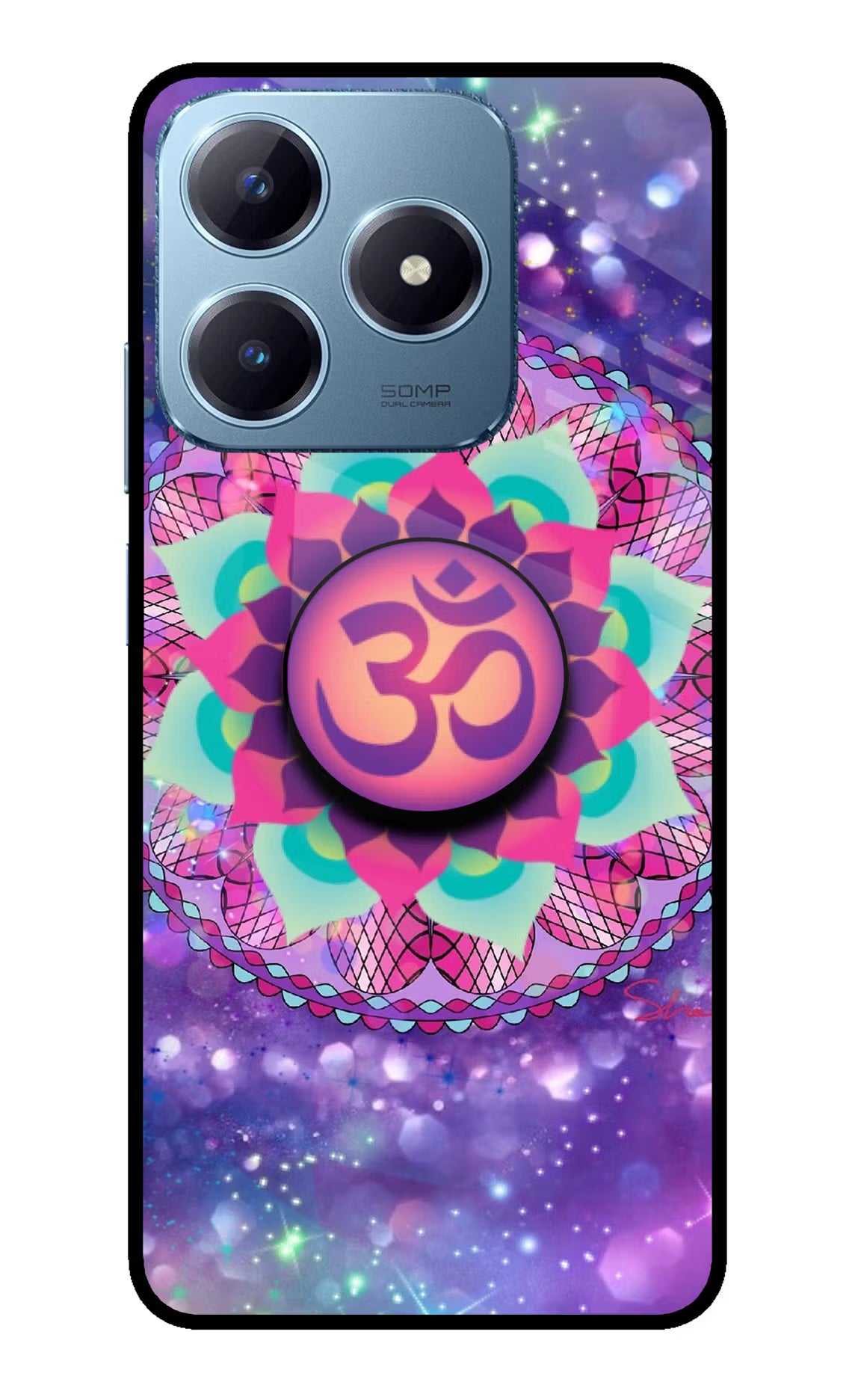 Om Purple Realme Narzo N63 Pop Case by Casekaro