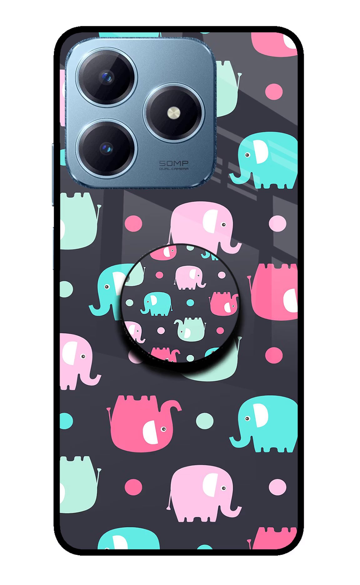Baby Elephants Realme Narzo N63 Pop Case by Casekaro