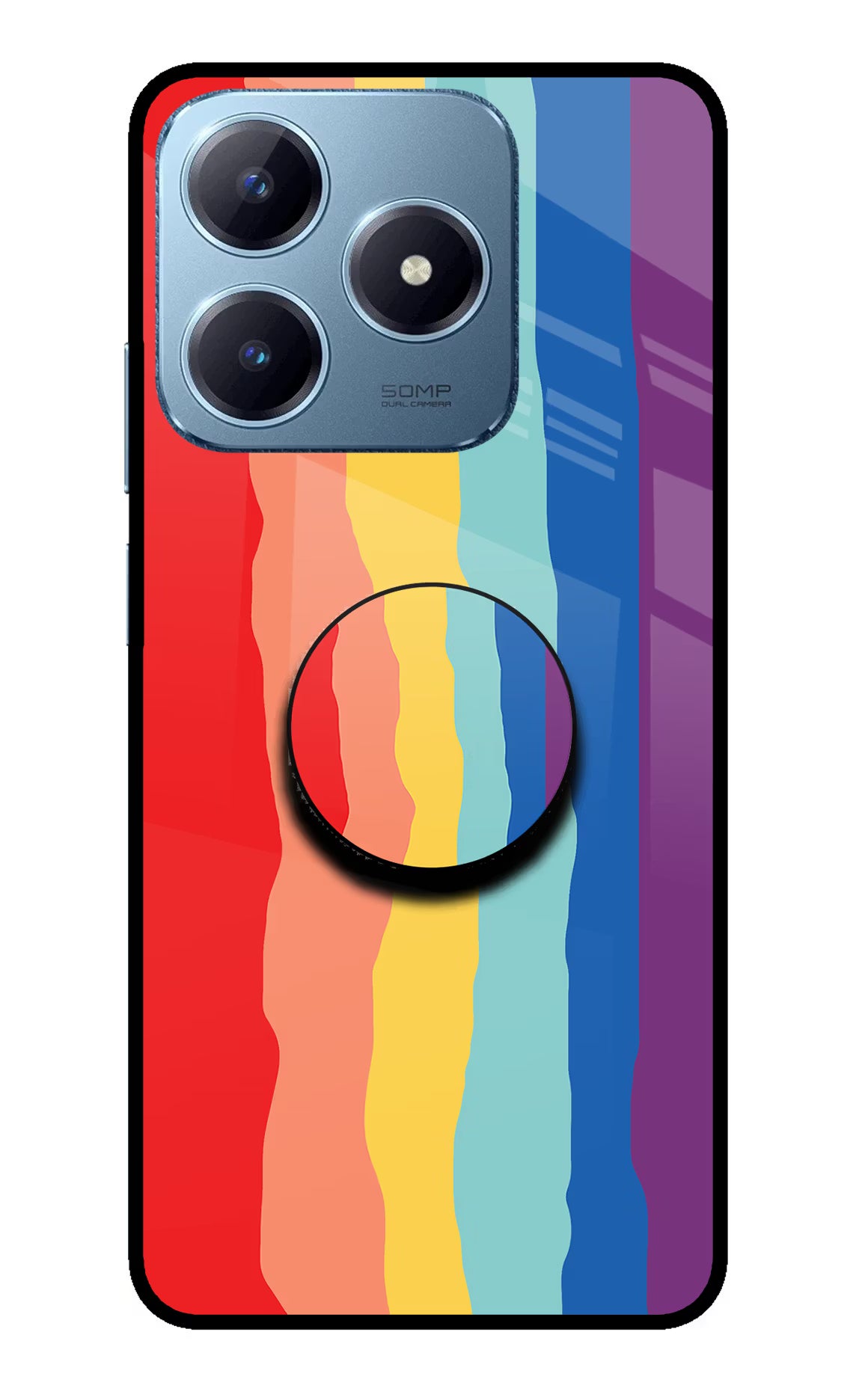 Rainbow Realme Narzo N63 Pop Case by Casekaro