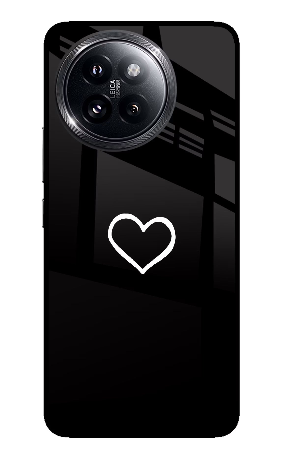Heart Xiaomi 14 Civi Glass Case Back Cover by Casekaro