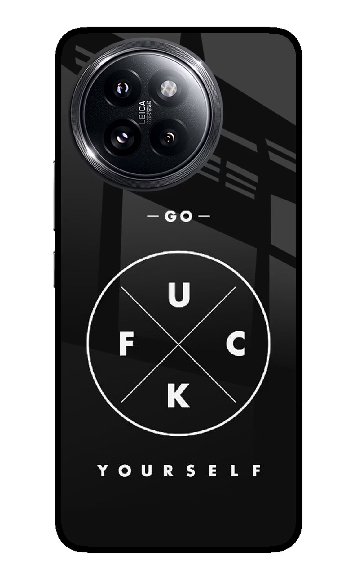 Go Fuck Yourself Xiaomi 14 Civi Glass Case Back Cover by Casekaro