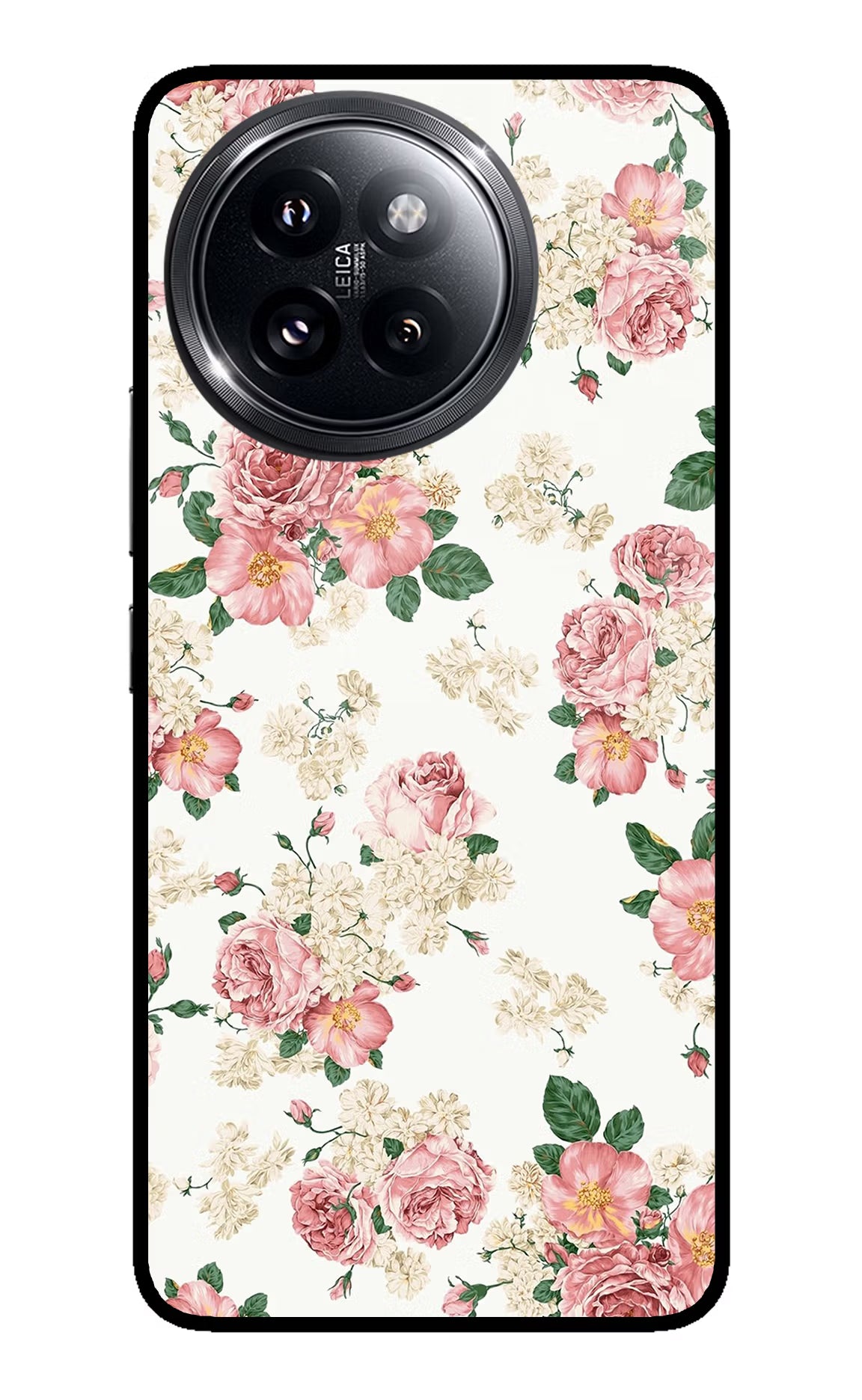 Flowers Xiaomi 14 Civi Glass Case Back Cover by Casekaro