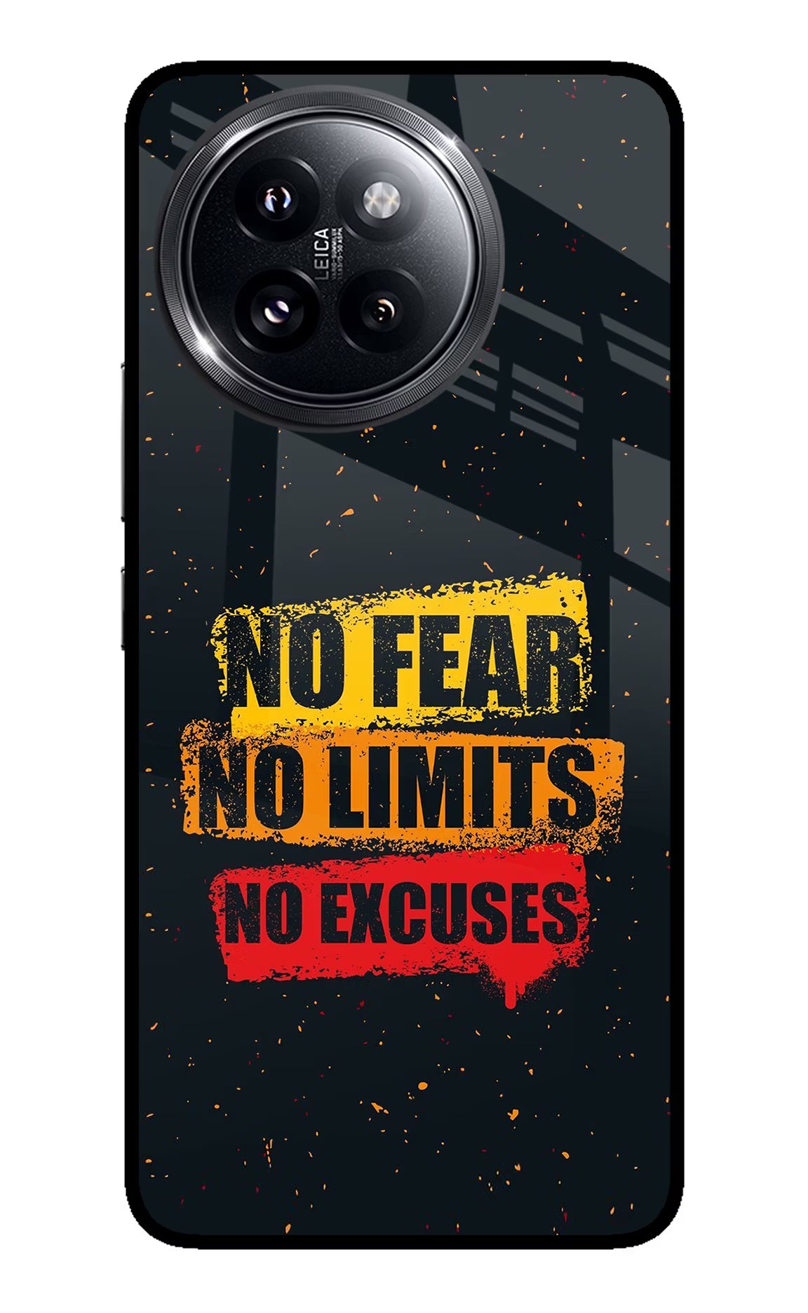 No Fear No Limits No Excuse Xiaomi 14 Civi Glass Case Back Cover by Casekaro