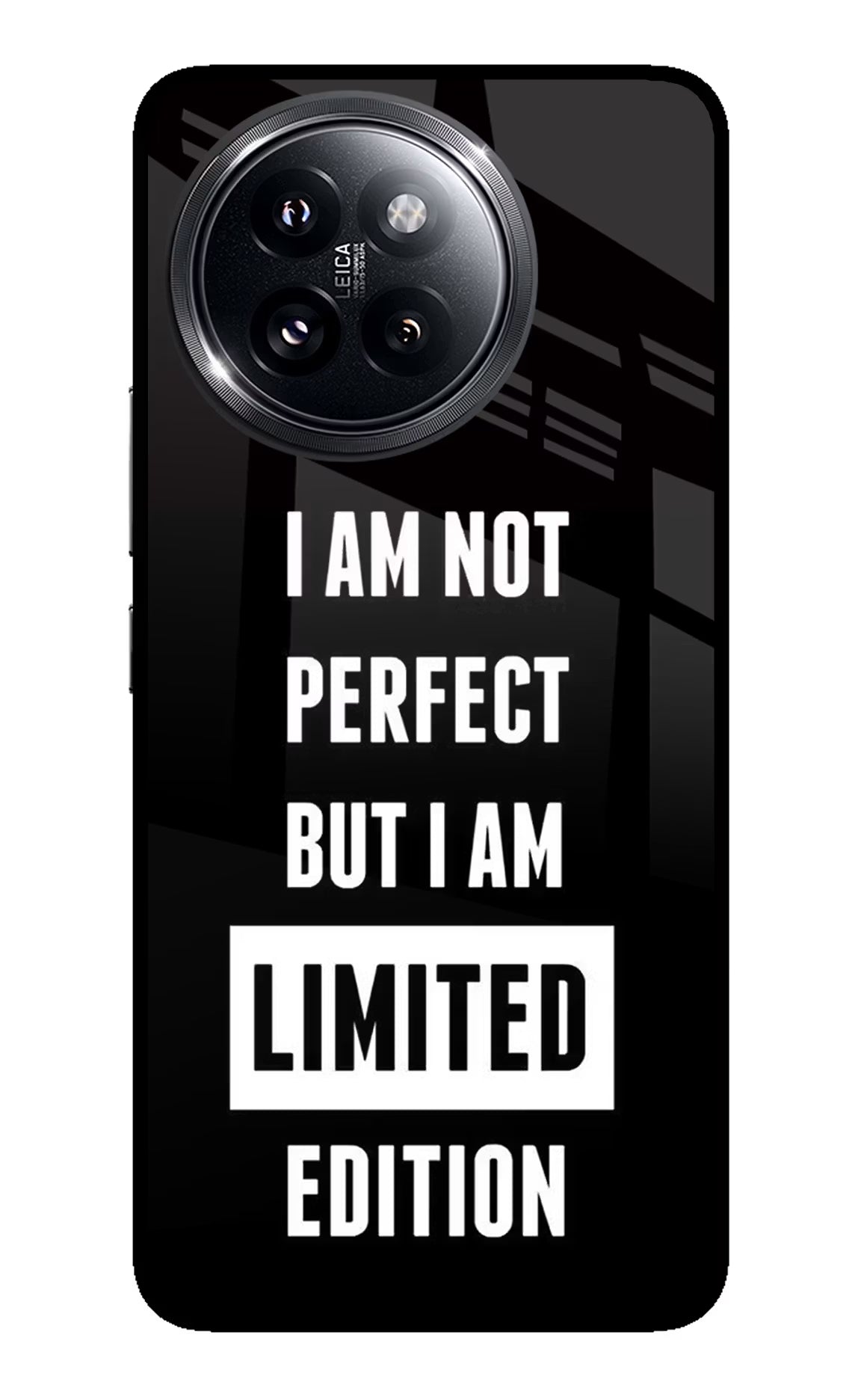 I Am Not Perfect But I Am Limited Edition Xiaomi 14 Civi Glass Case Back Cover by Casekaro