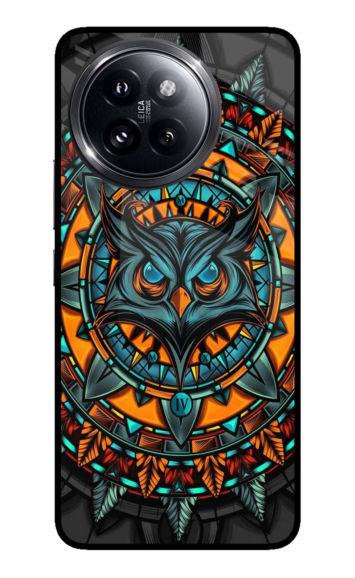 Angry Owl Art Xiaomi 14 Civi Glass Case Back Cover by Casekaro