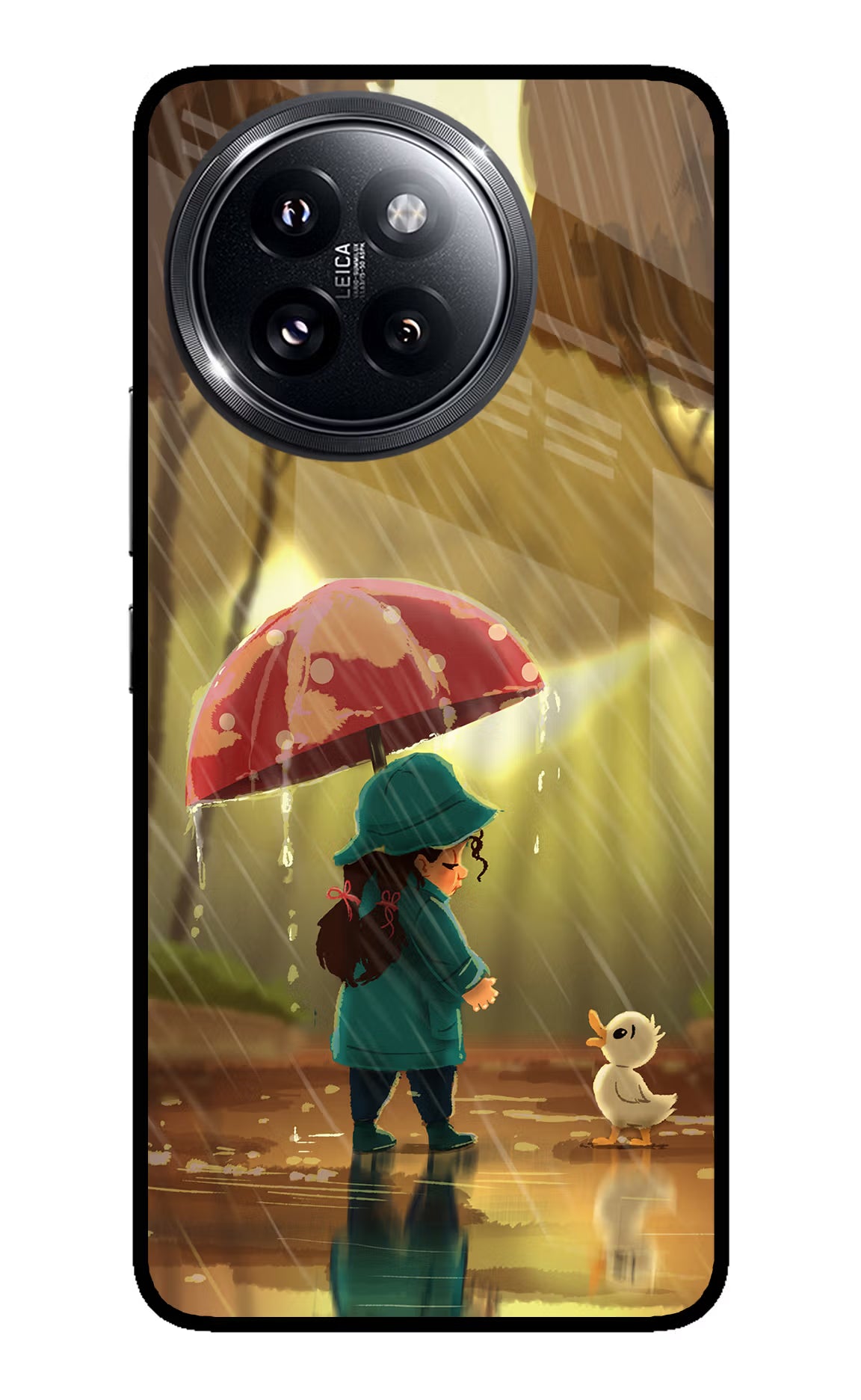 Rainy Day Xiaomi 14 Civi Glass Case Back Cover by Casekaro