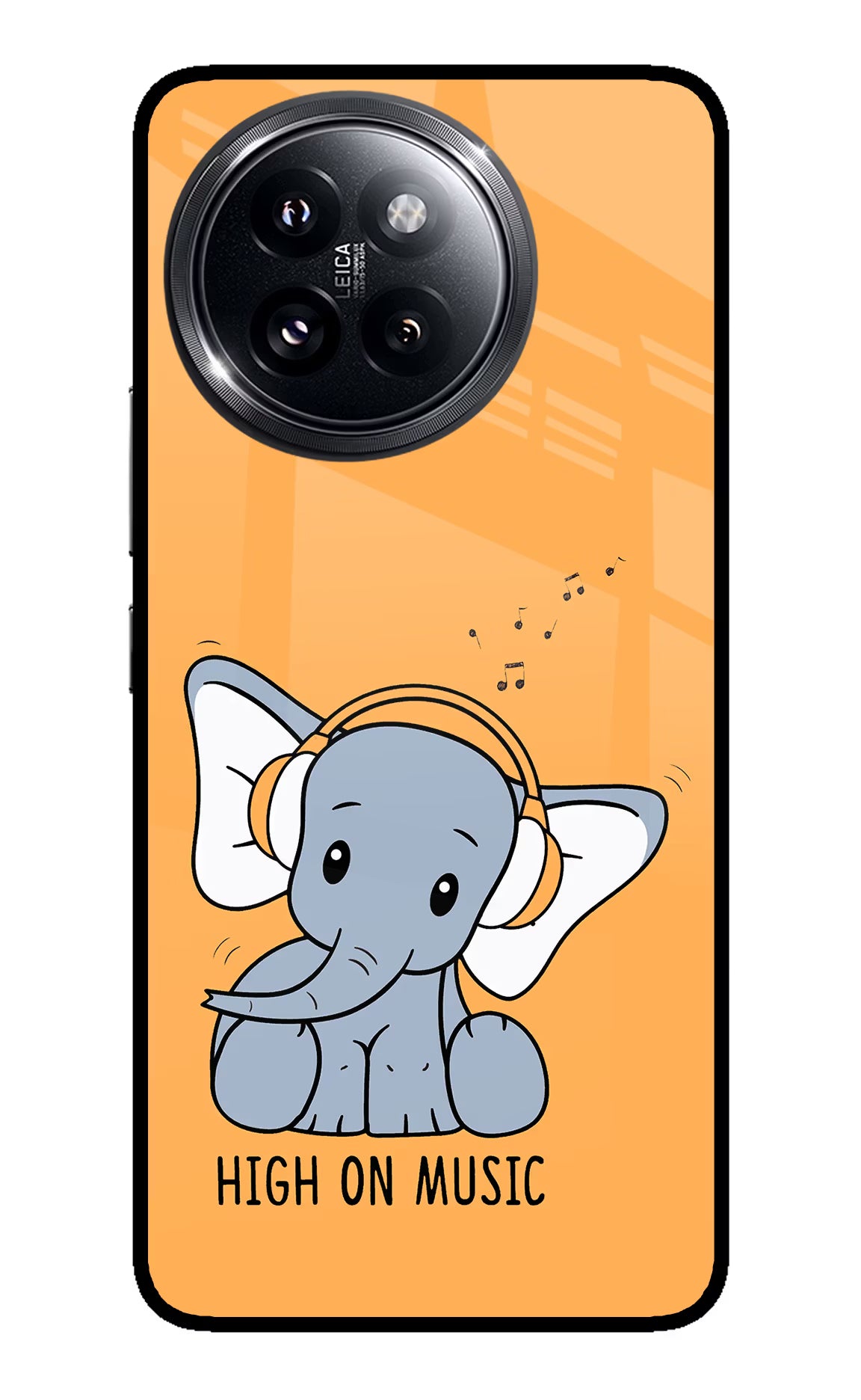 High On Music Xiaomi 14 Civi Glass Case Back Cover by Casekaro