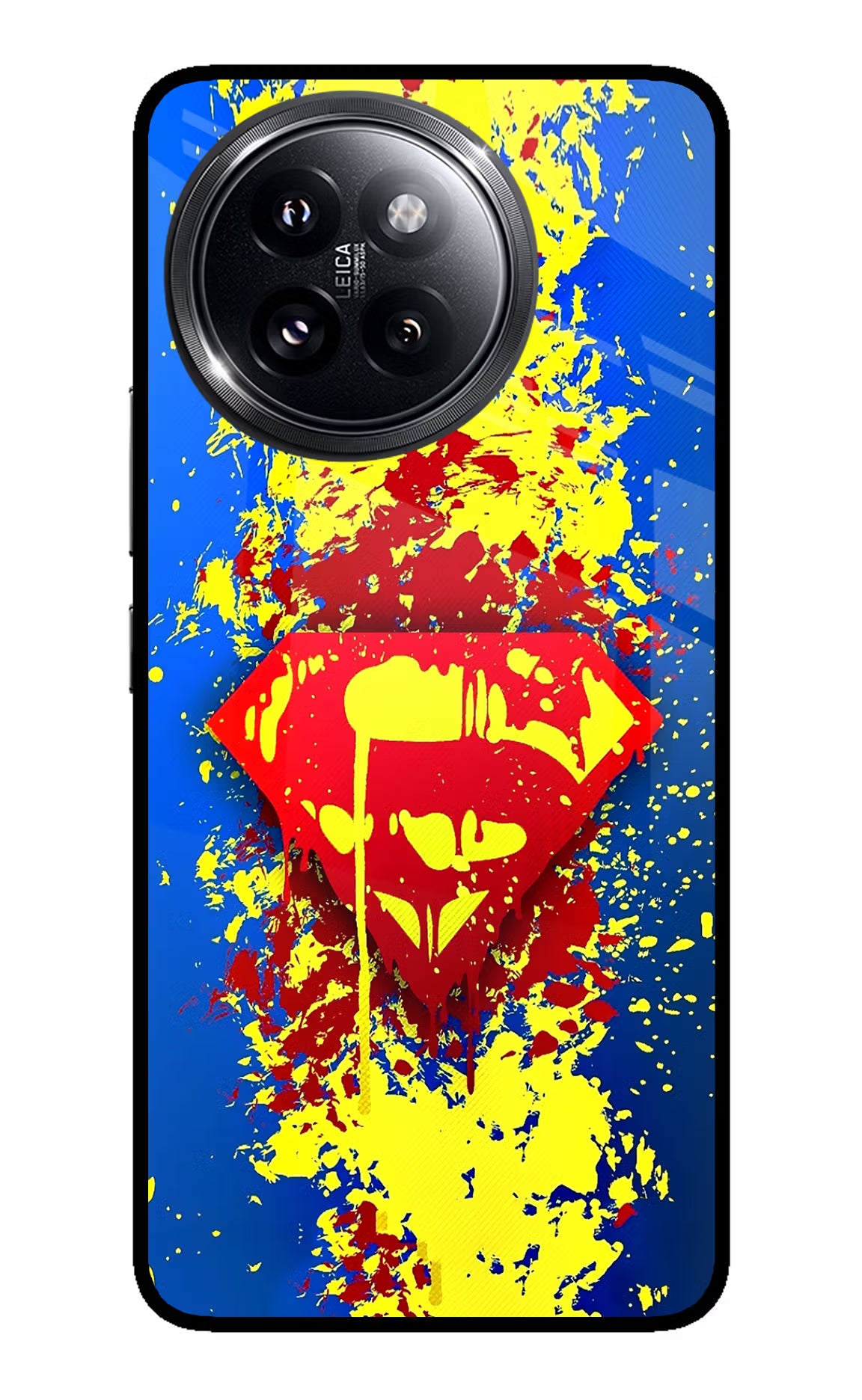 Superman logo Xiaomi 14 Civi Glass Case Back Cover by Casekaro