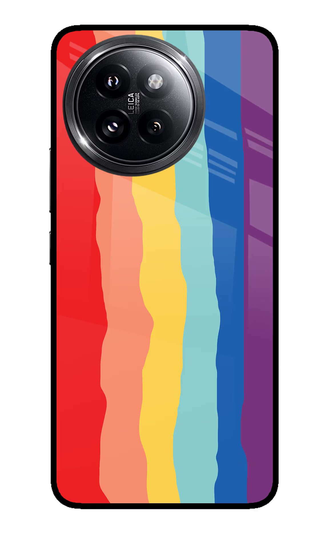 Rainbow Xiaomi 14 Civi Glass Case Back Cover by Casekaro