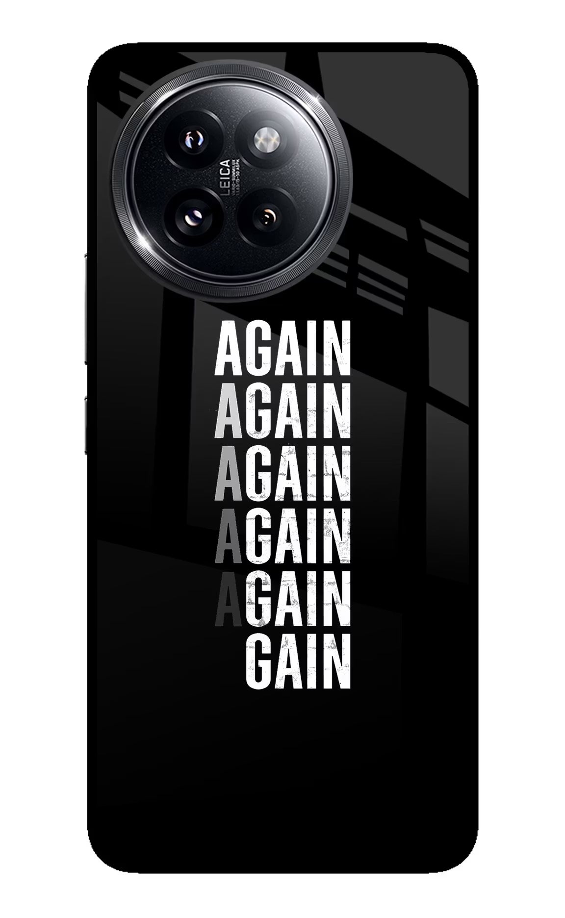 Again Again Gain Xiaomi 14 Civi Glass Case Back Cover by Casekaro