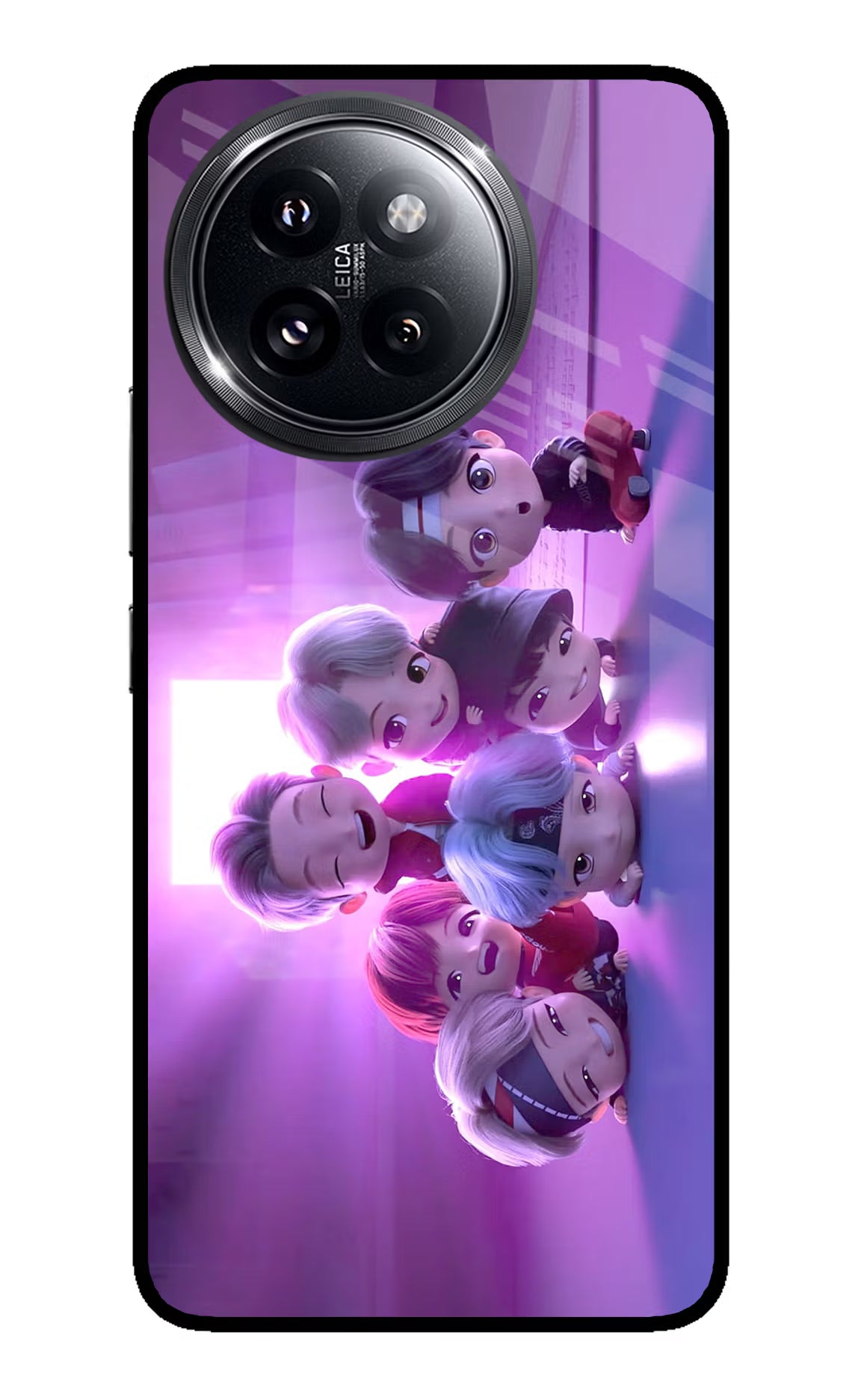 BTS Chibi Xiaomi 14 Civi Glass Case Back Cover by Casekaro