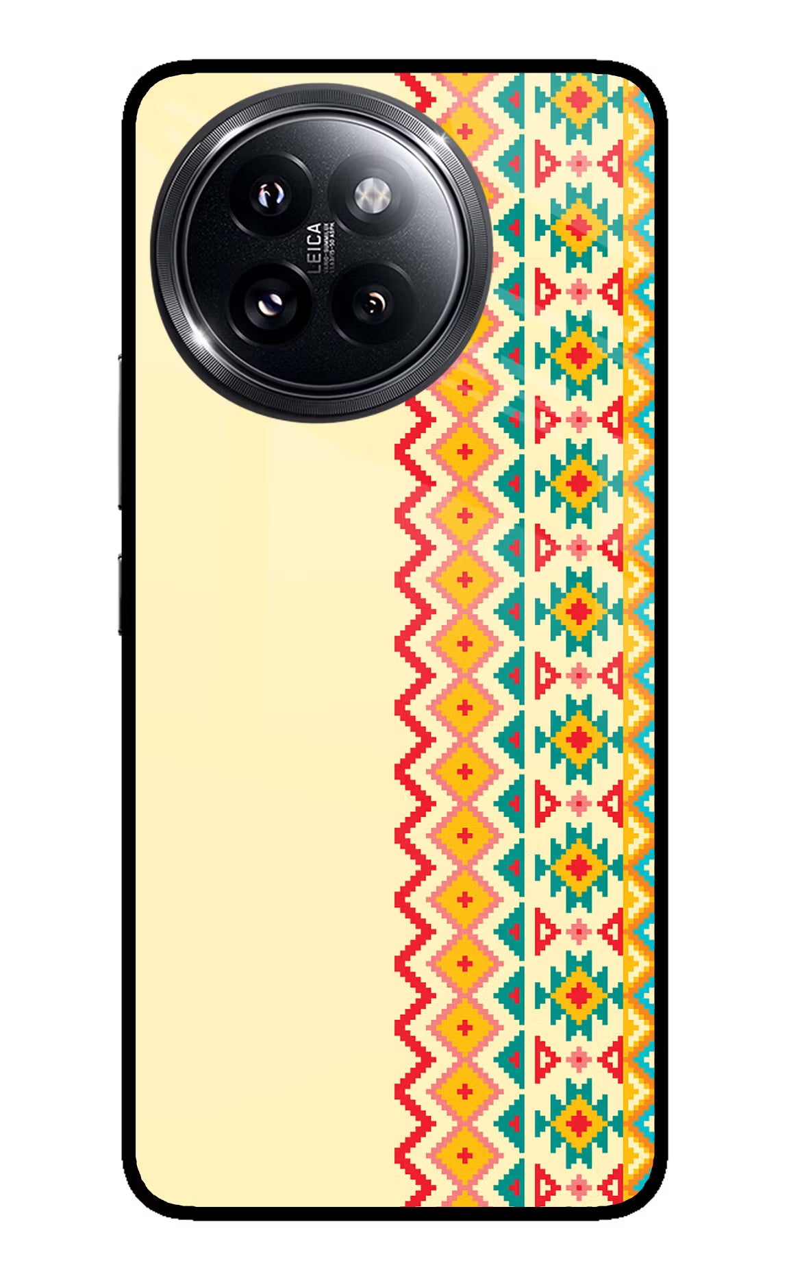 Ethnic Seamless Xiaomi 14 Civi Glass Case Back Cover by Casekaro