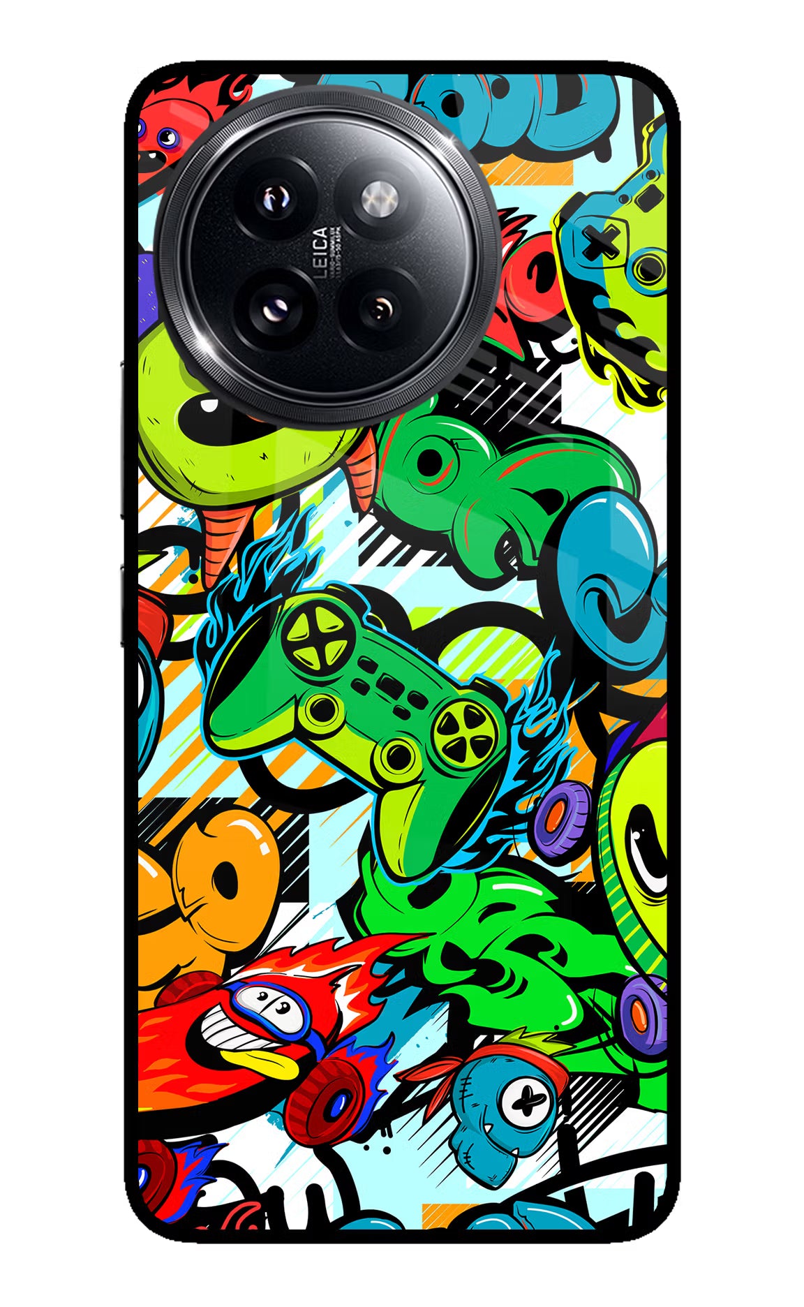 Game Doodle Xiaomi 14 Civi Glass Case Back Cover by Casekaro