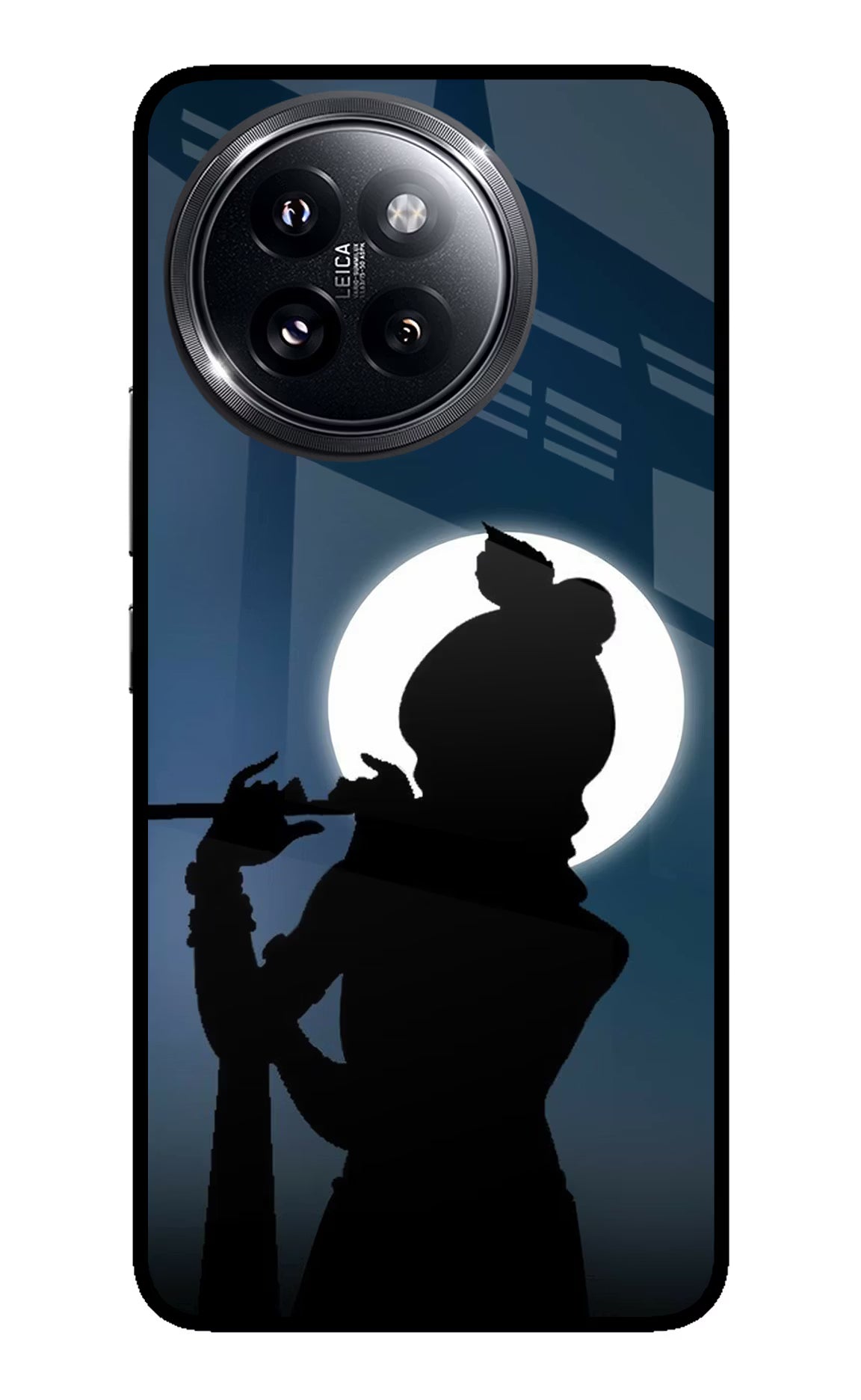 Shri Krishna Silhouette Xiaomi 14 Civi Glass Case Back Cover by Casekaro