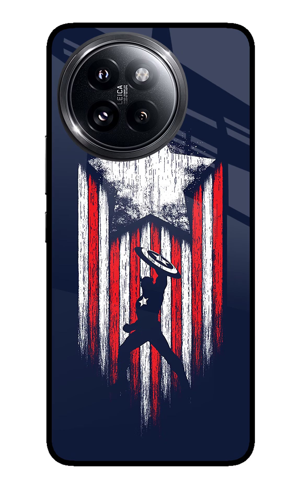 Captain America Marvel Art Xiaomi 14 Civi Glass Case Back Cover by Casekaro
