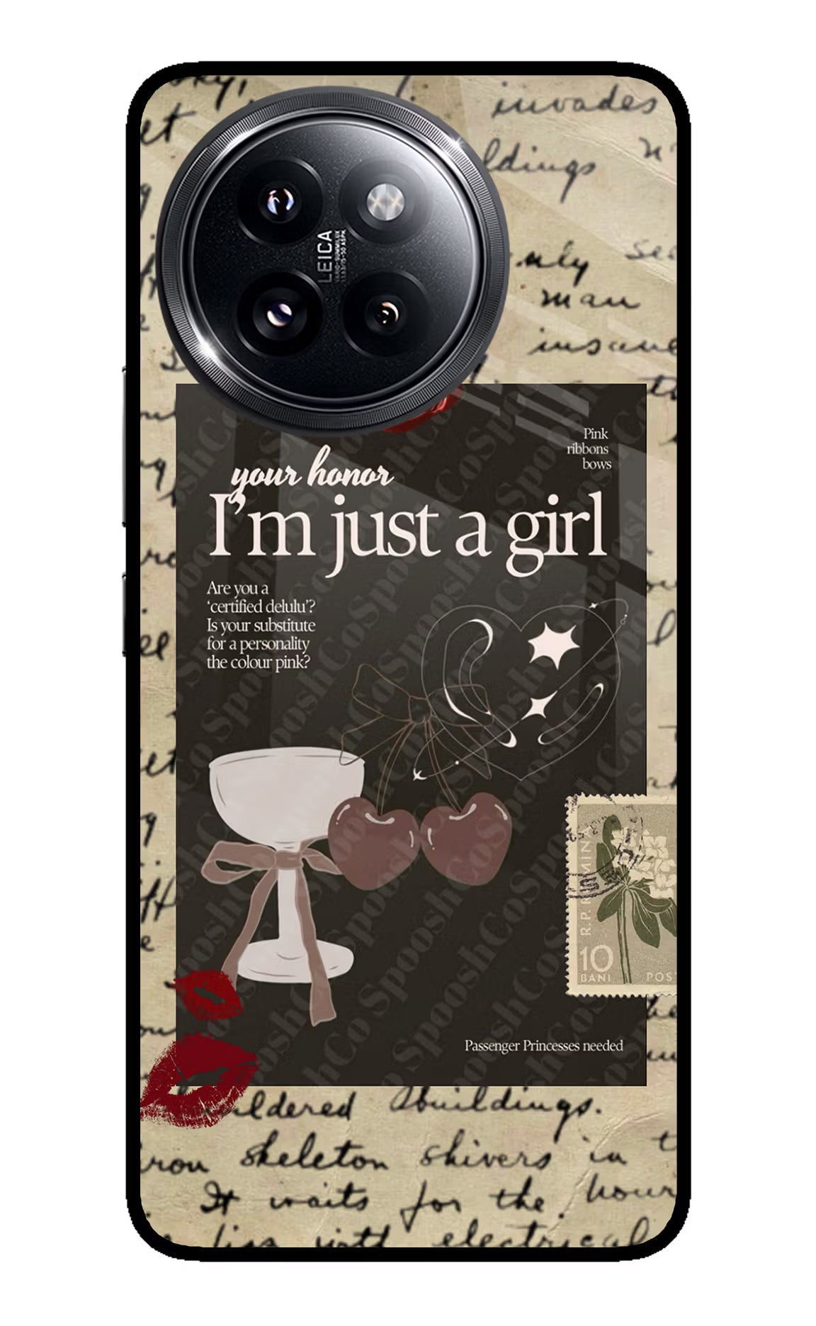 I am just a girl Xiaomi 14 Civi Glass Case Back Cover by Casekaro