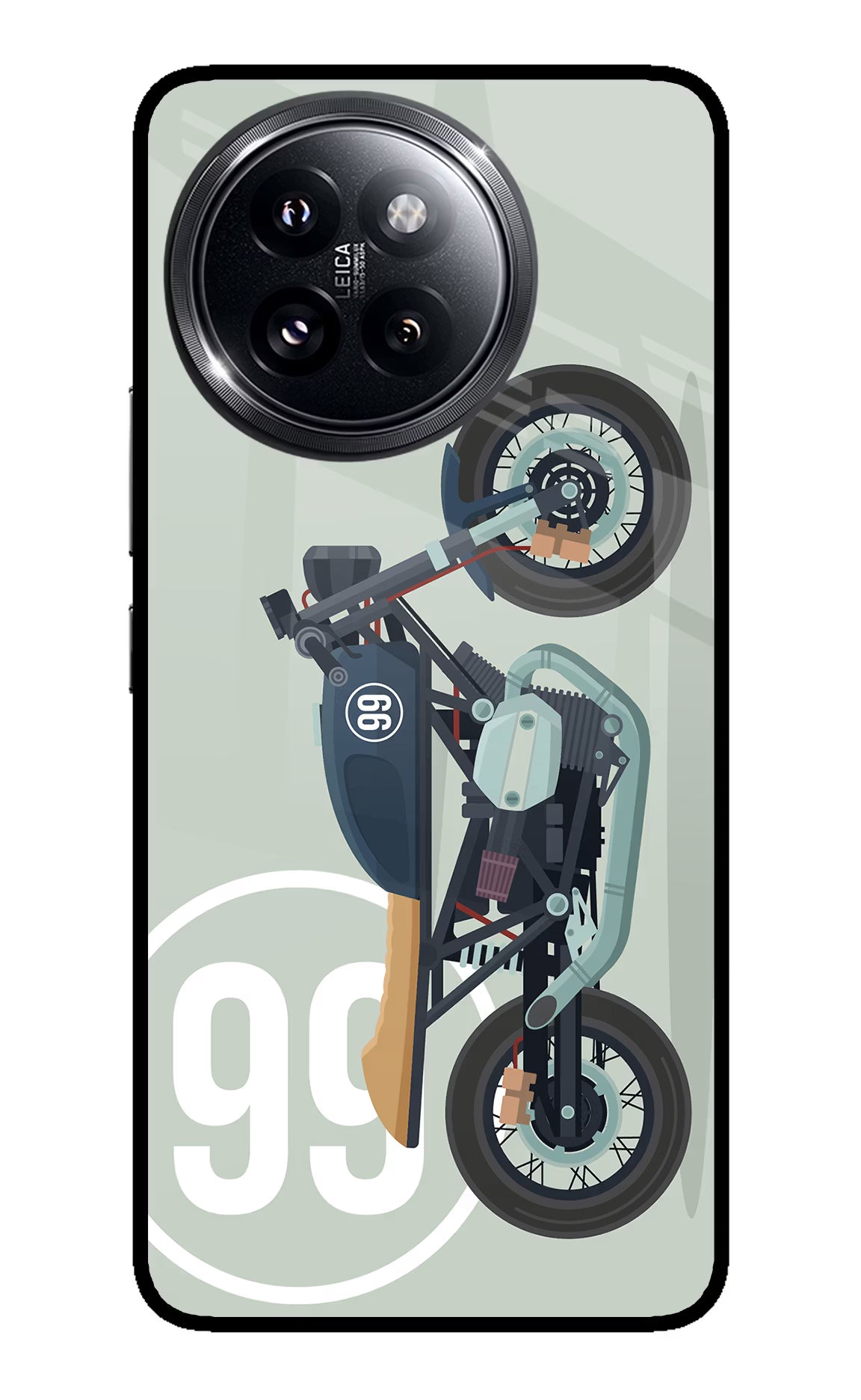 Classic Cafe Racer 99 Xiaomi 14 Civi Glass Case Back Cover by Casekaro