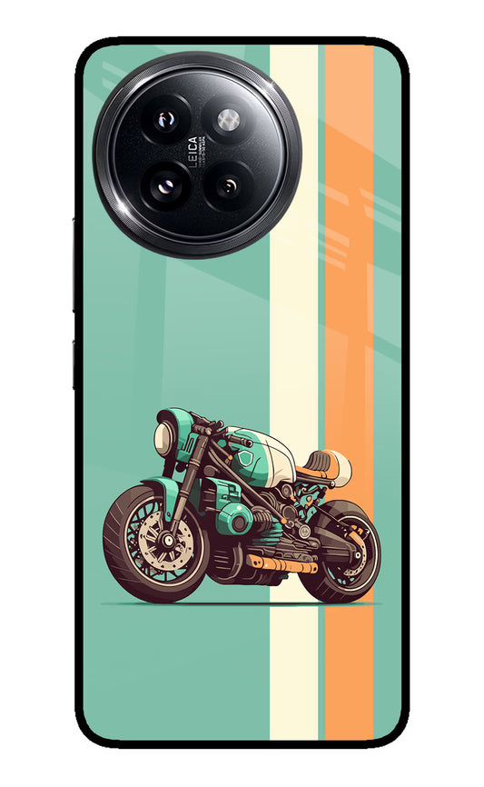 Striped Moto Drift Xiaomi 14 Civi Glass Case
