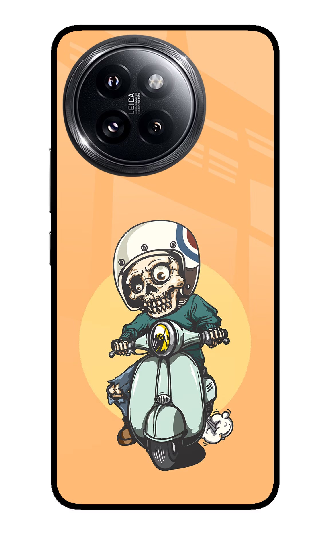 Undead Biker Xiaomi 14 Civi Glass Case Back Cover by Casekaro