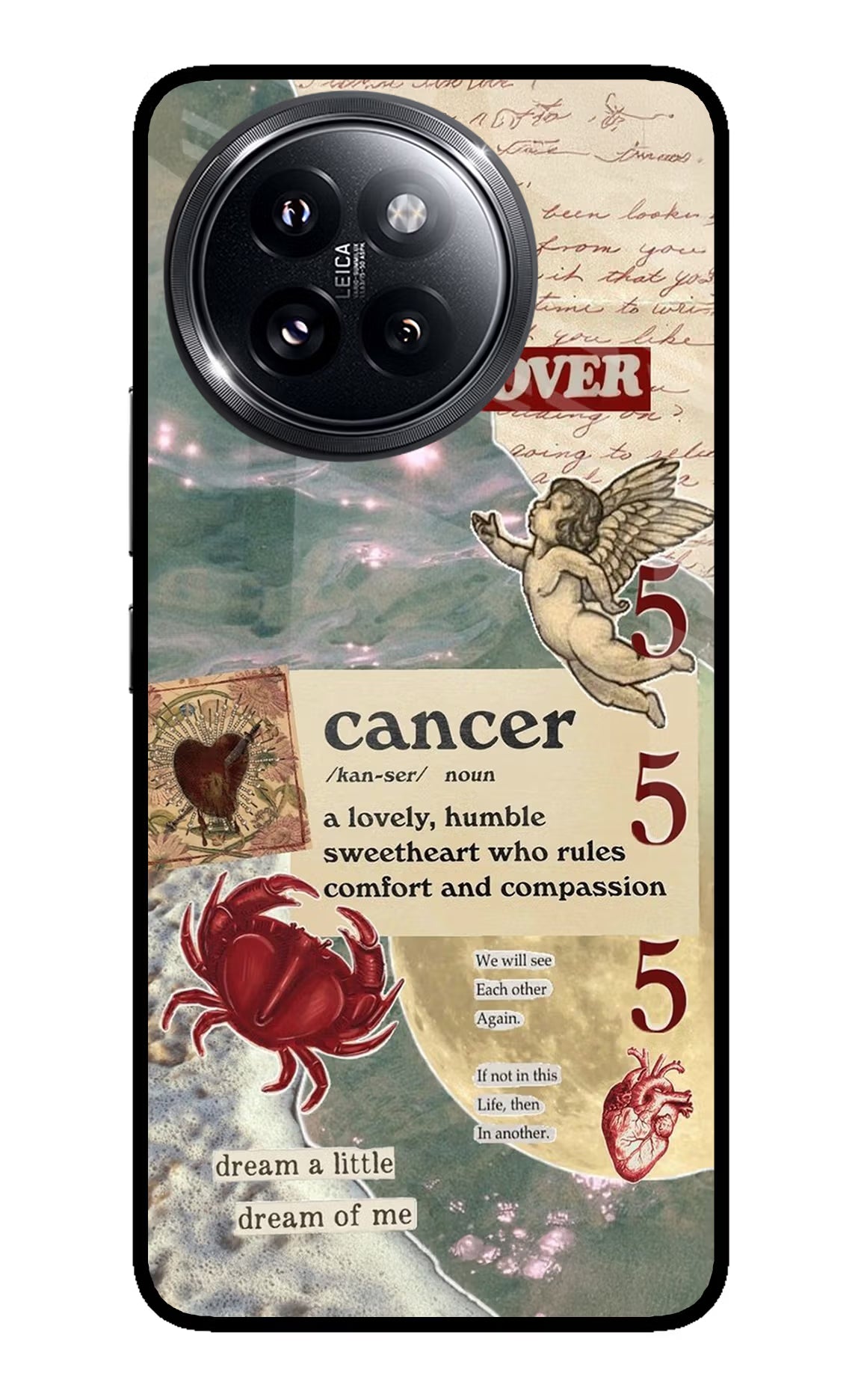 Cancer Zodiac Xiaomi 14 Civi Glass Case Back Cover by Casekaro