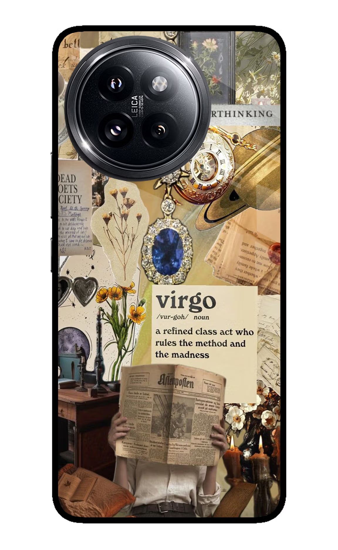 Virgo Zodiac Xiaomi 14 Civi Glass Case Back Cover by Casekaro