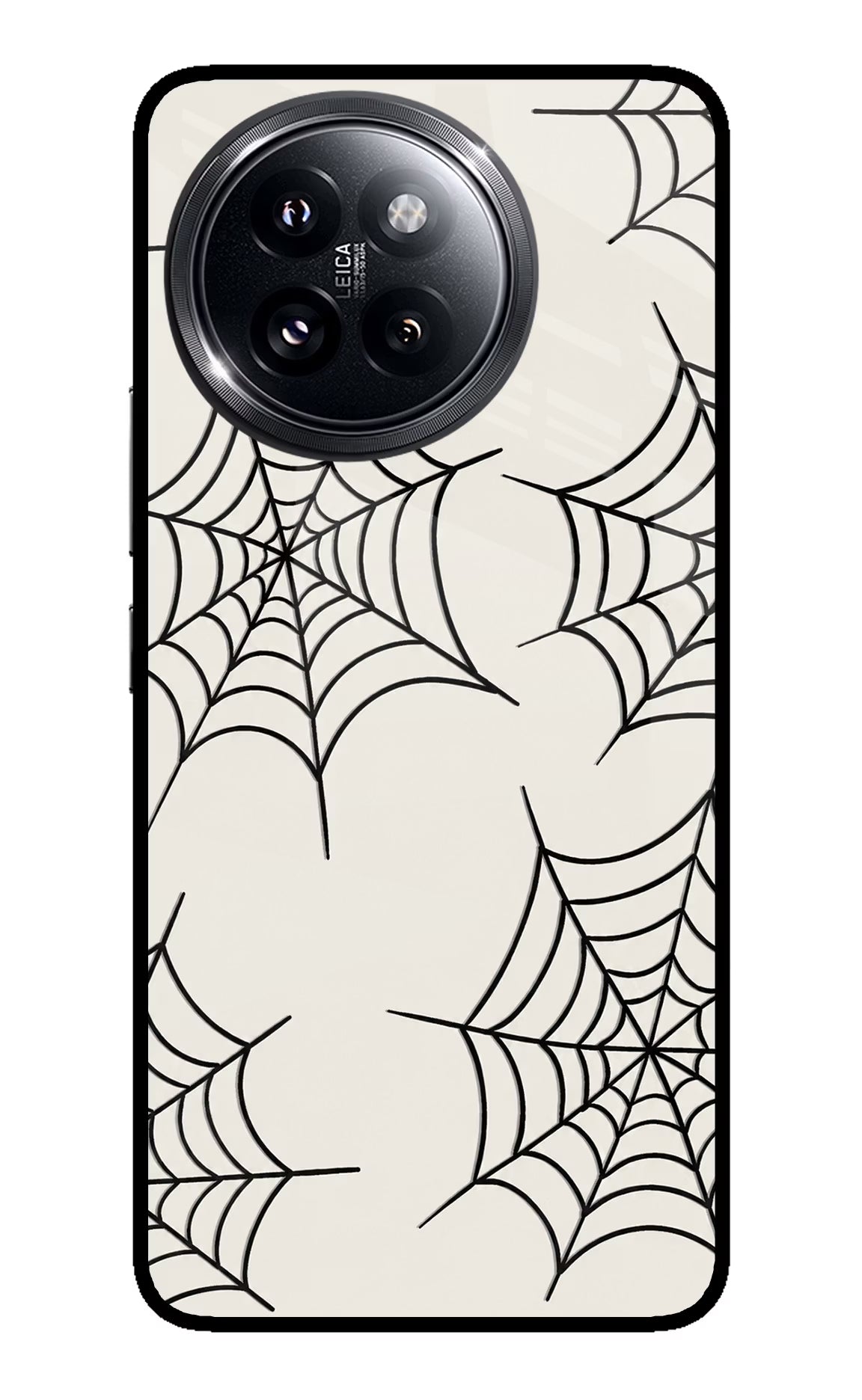 Spider Web Xiaomi 14 Civi Glass Case Back Cover by Casekaro