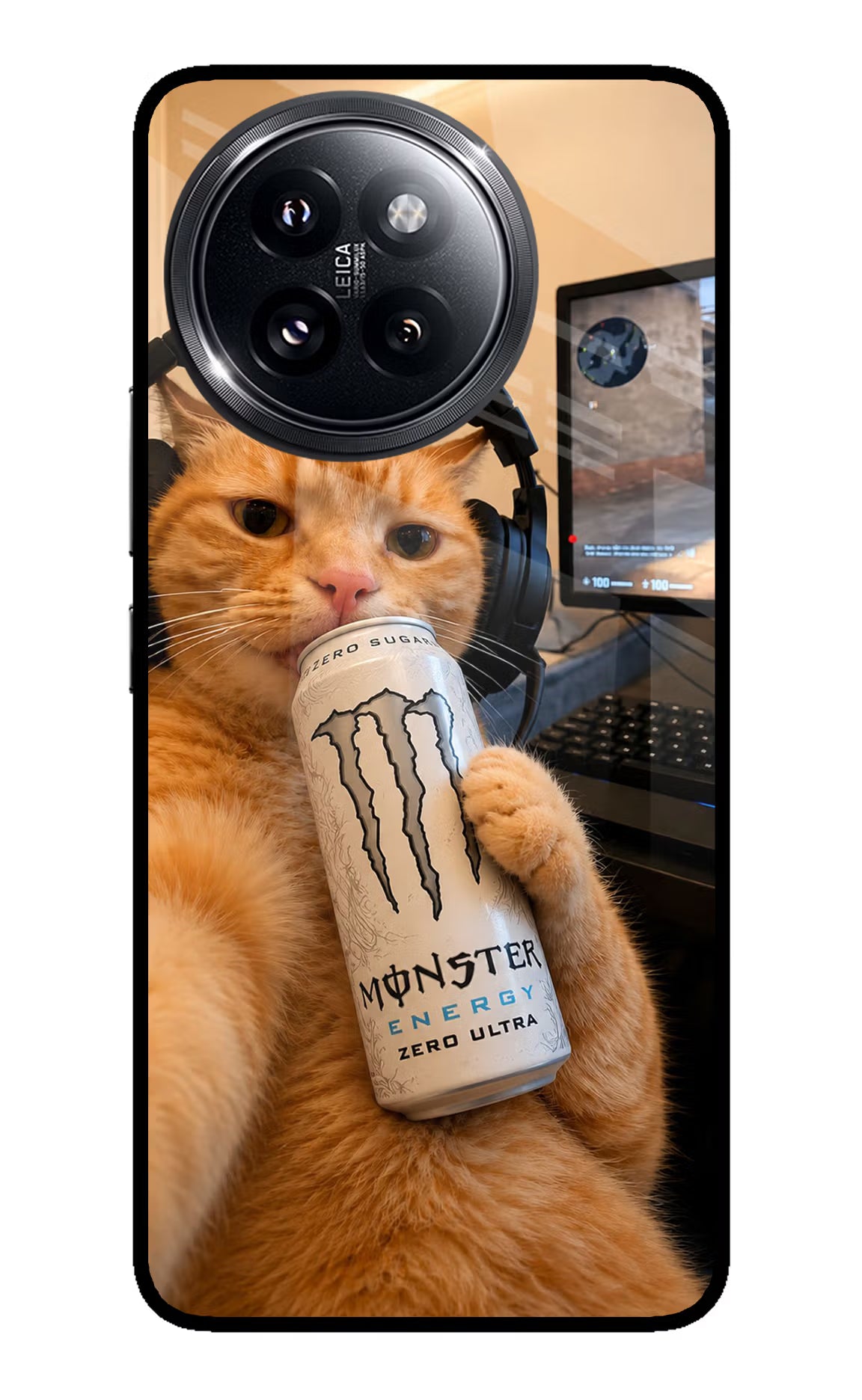 Gamer Cat Energy Xiaomi 14 Civi Glass Case