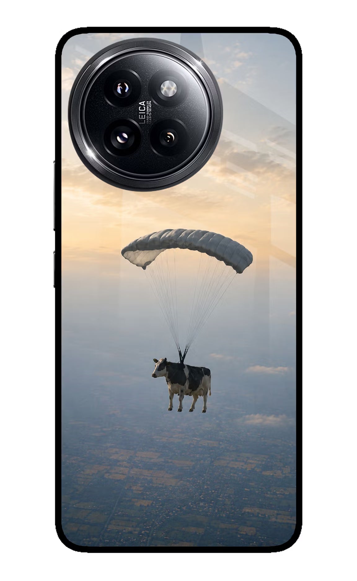 Skydiving Cow Xiaomi 14 Civi Glass Case