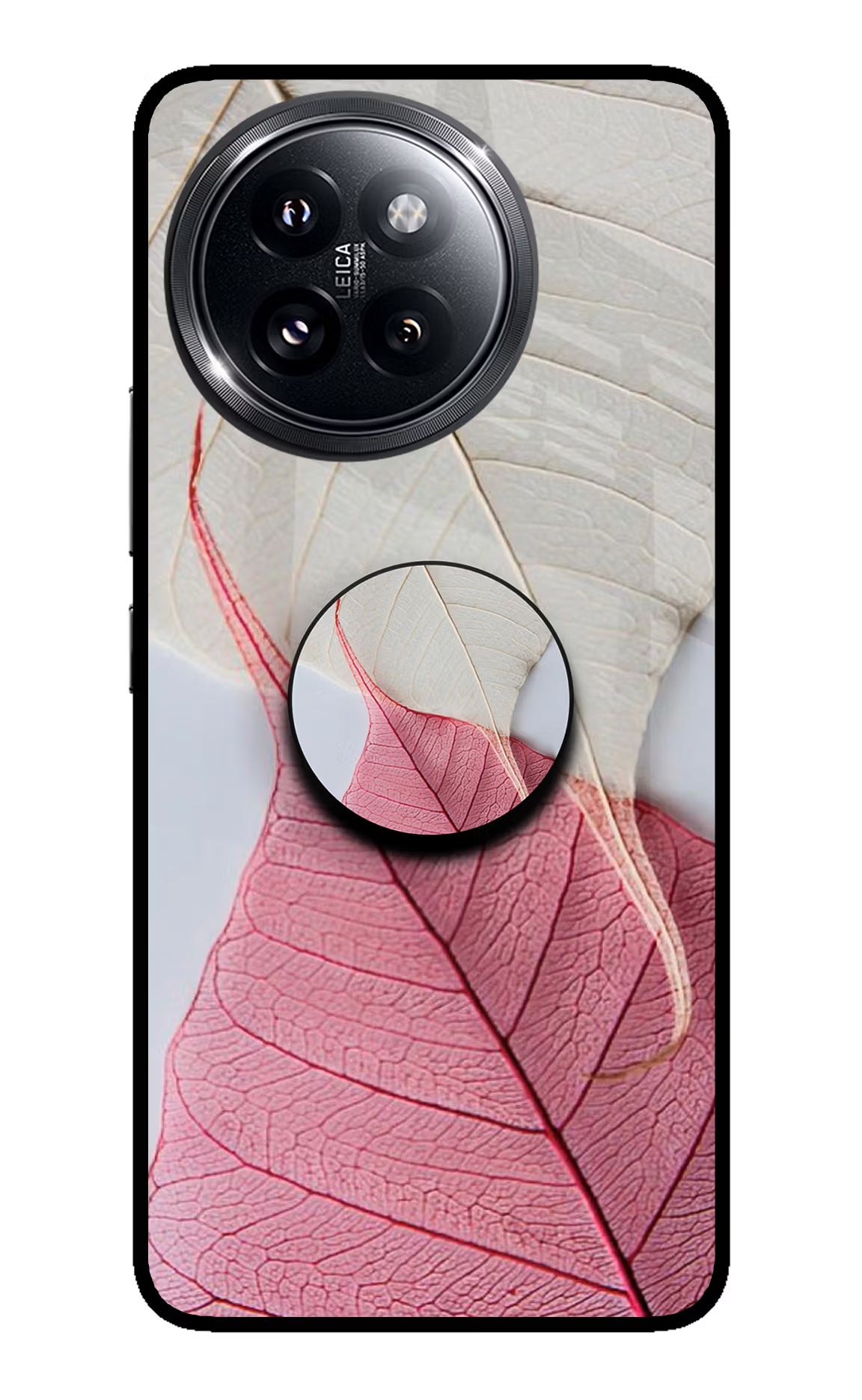 White Pink Leaf Xiaomi 14 Civi Pop Case by Casekaro