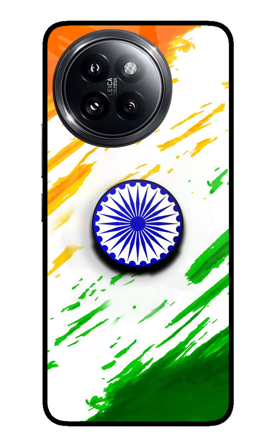 Indian Flag Ashoka Chakra Xiaomi 14 Civi Pop Case, Glass case