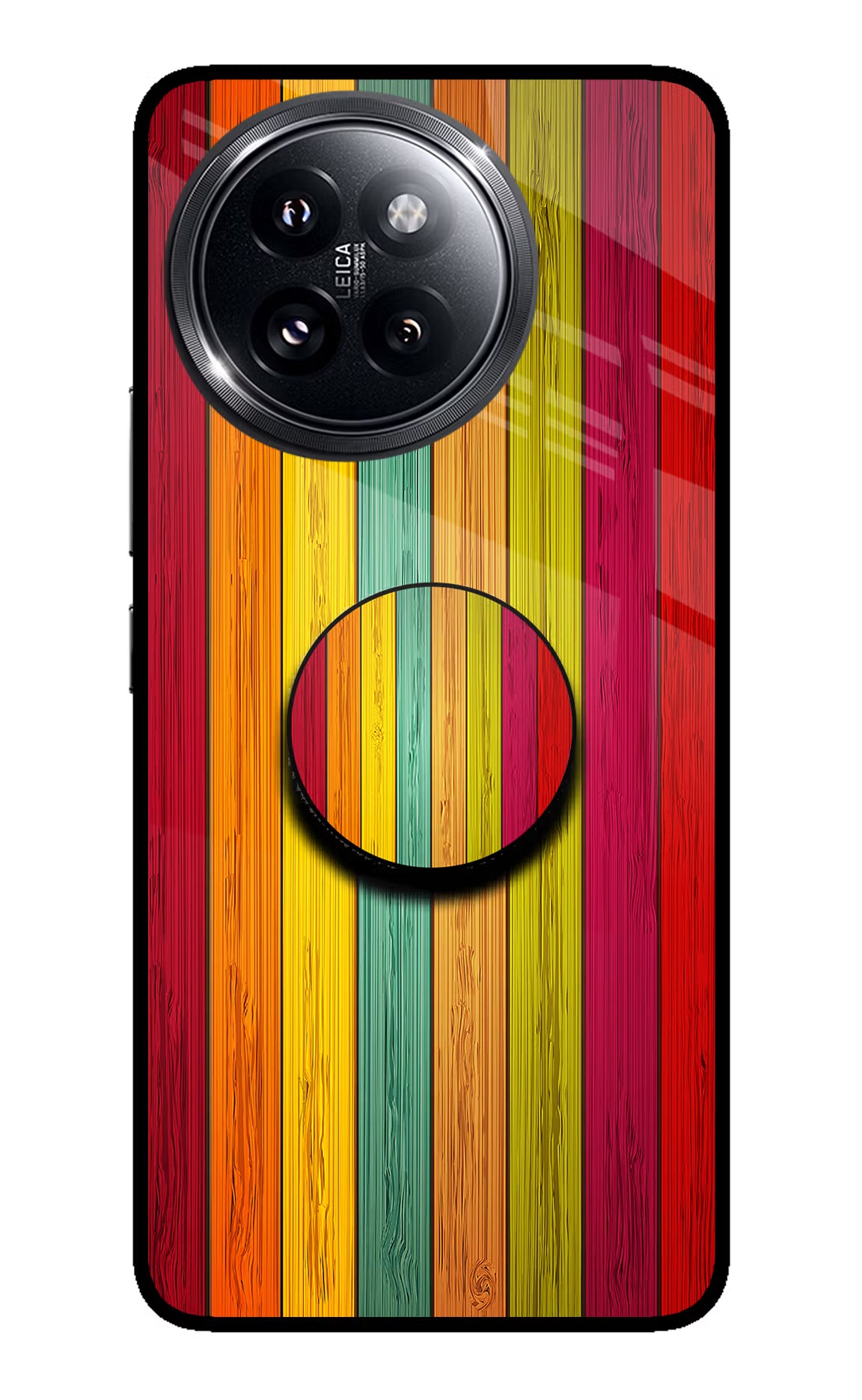 Multicolor Wooden Xiaomi 14 Civi Pop Case by Casekaro