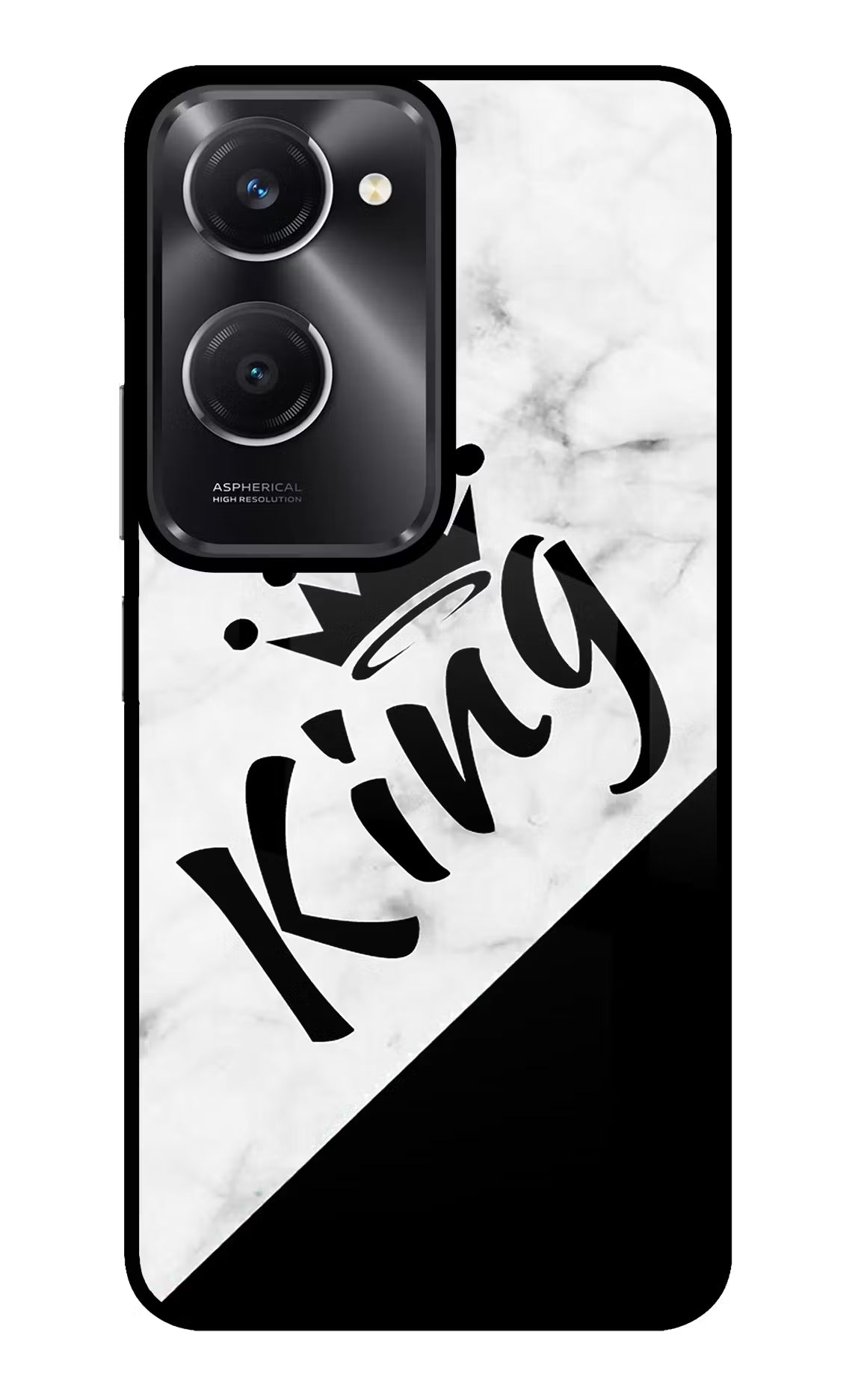 King Vivo T3 Lite 5G Glass Case Back Cover by Casekaro