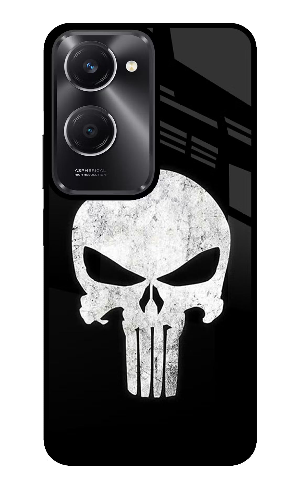 Punisher Skull Vivo T3 Lite 5G Glass Case Back Cover by Casekaro