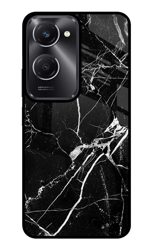 Black Marble Pattern Vivo T3 Lite 5G Glass Case