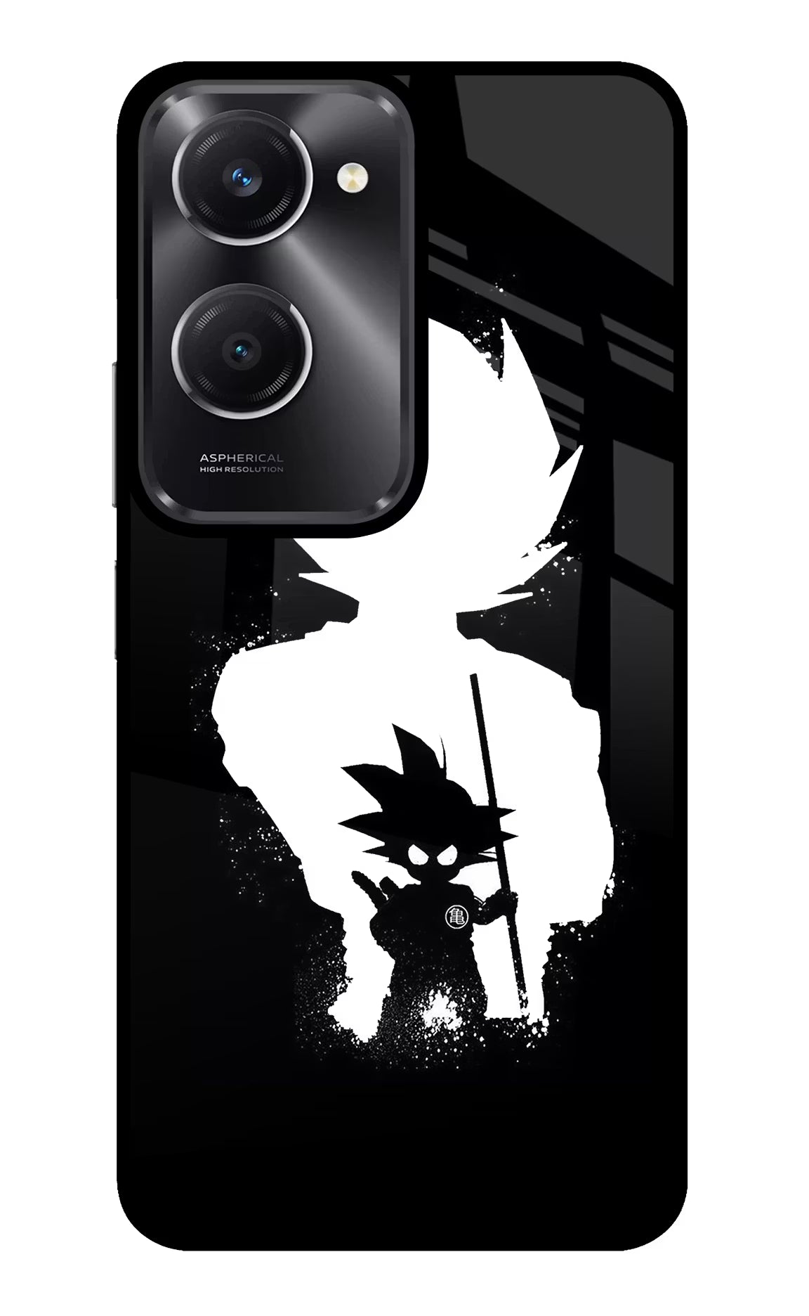 Goku Shadow Vivo T3 Lite 5G Glass Case Back Cover by Casekaro