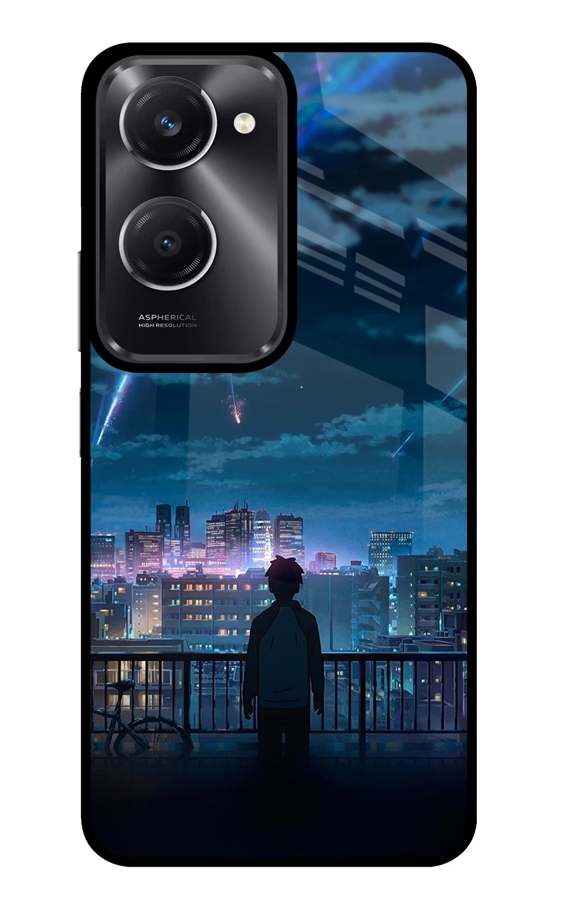 Anime Vivo T3 Lite 5G Glass Case Back Cover by Casekaro