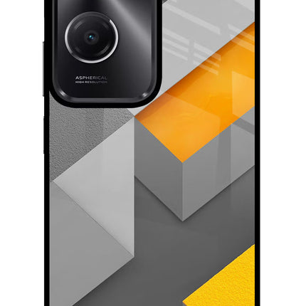 Abstract Vivo T3 Lite 5G Glass Case Back Cover by Casekaro