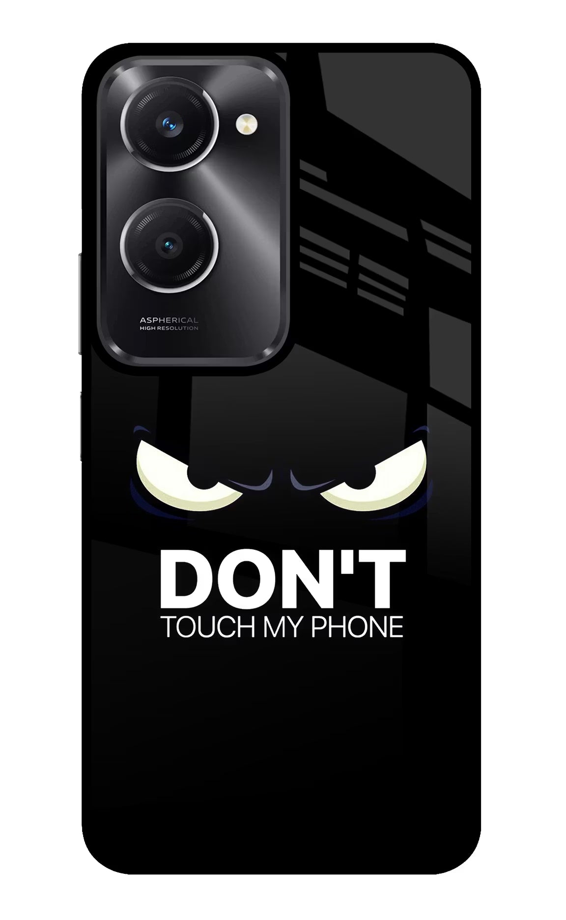 Don'T Touch My Phone Vivo T3 Lite 5G Glass Case Back Cover by Casekaro