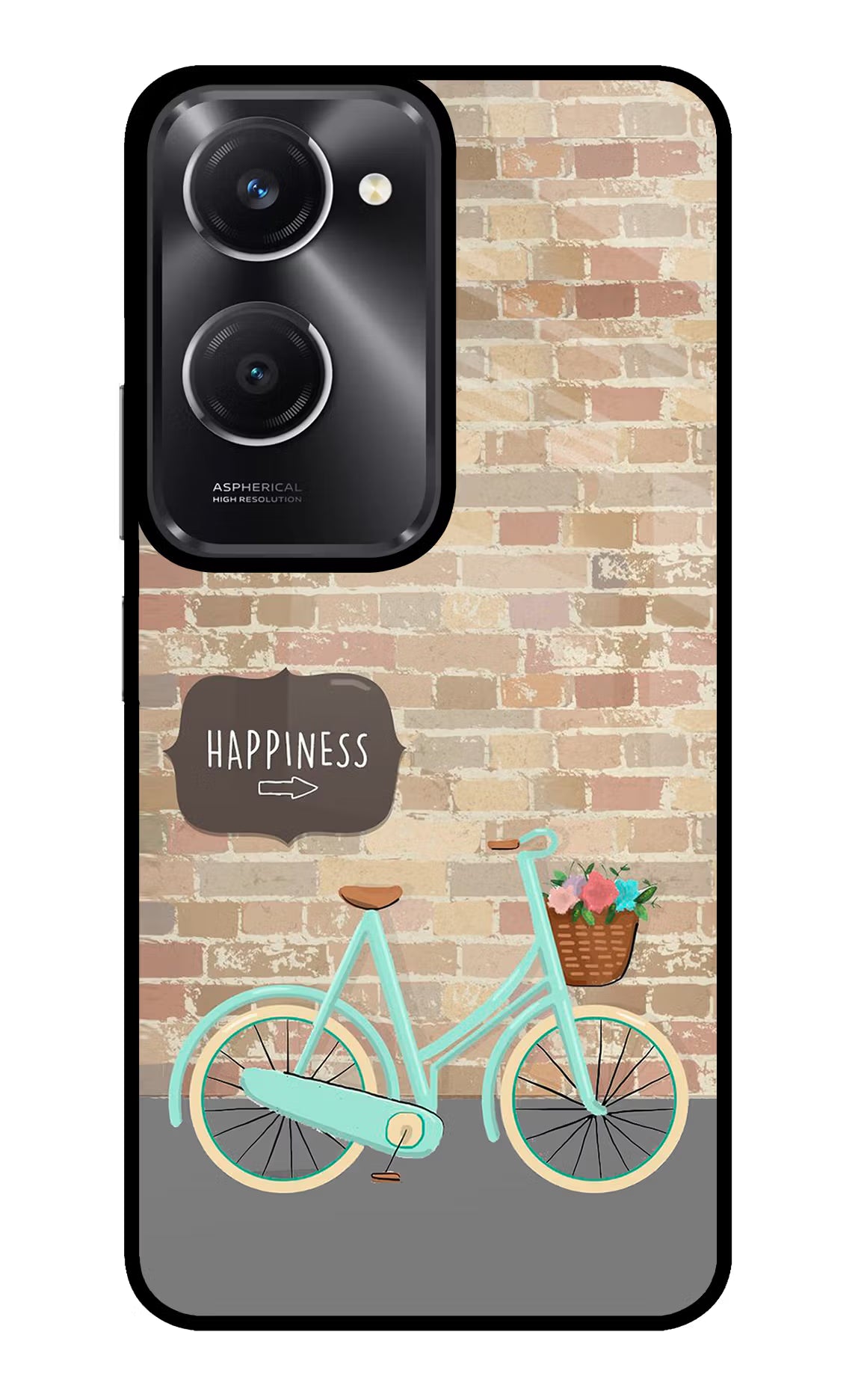 Happiness Artwork Vivo T3 Lite 5G Glass Case Back Cover by Casekaro