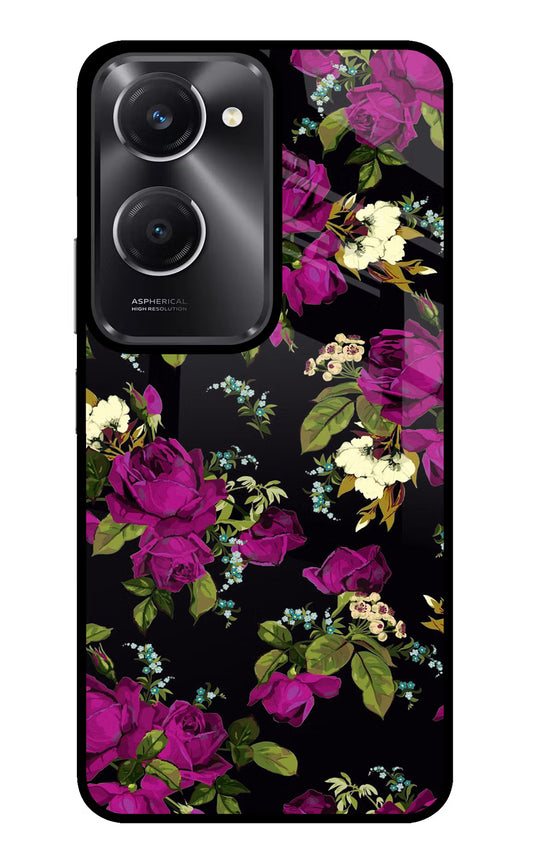 Flowers Vivo T3 Lite 5G Glass Case