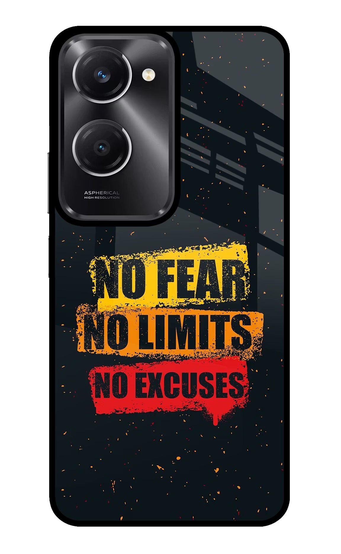 No Fear No Limits No Excuse Vivo T3 Lite 5G Glass Case