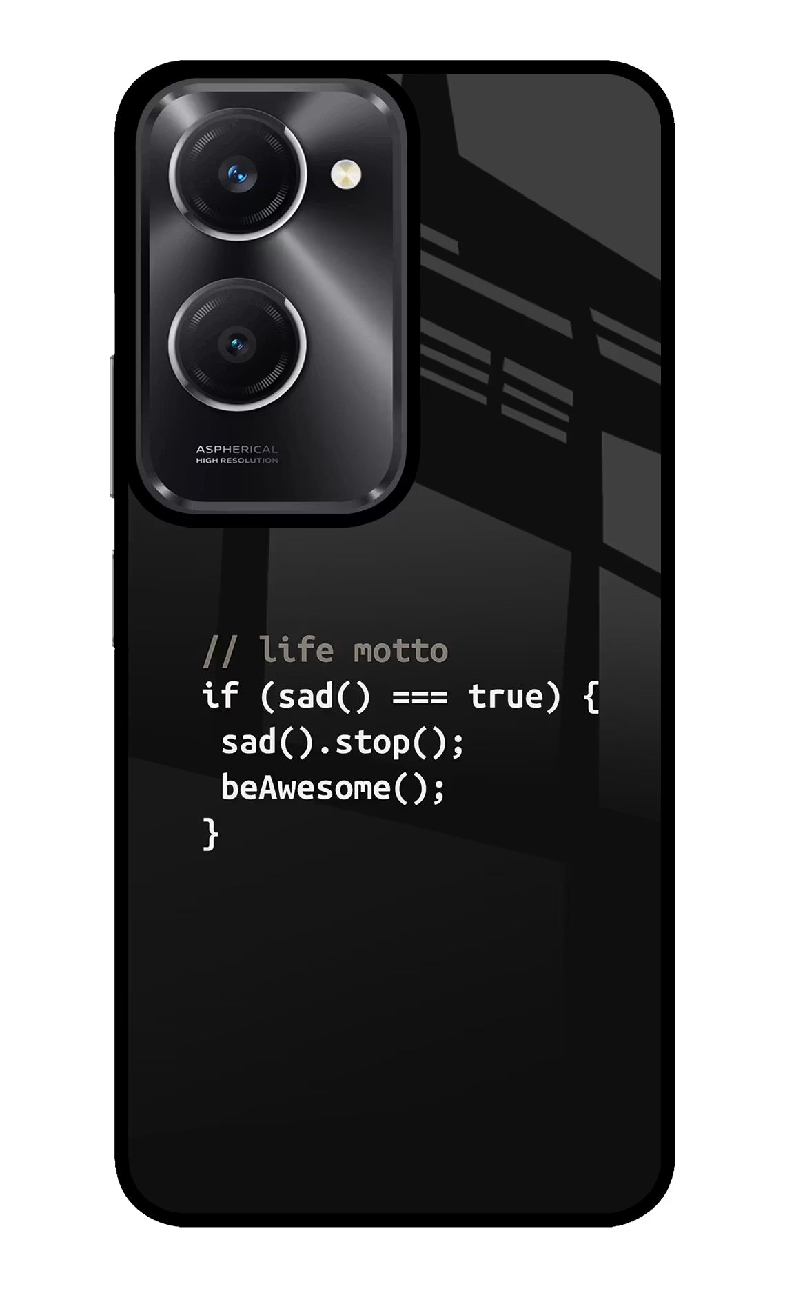Life Motto Code Vivo T3 Lite 5G Glass Case