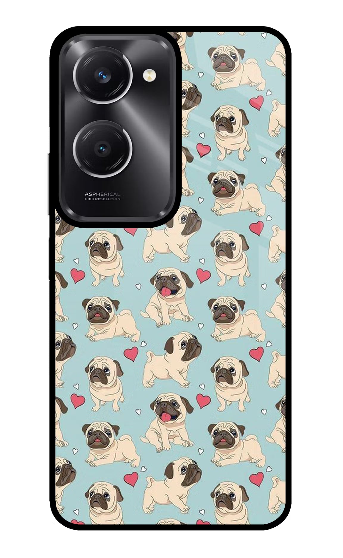 Pug Dog Vivo T3 Lite 5G Glass Case